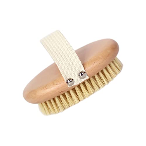 Exfoliating Body Brush for Dry Brushing & Shower - Natural Bristle Skin Scrubber for Adults - Small Size for Gentle Exfoliation & Improved Circulation | Perfect for Pre-Shower Detox & Spa-Like Skin Care Routine