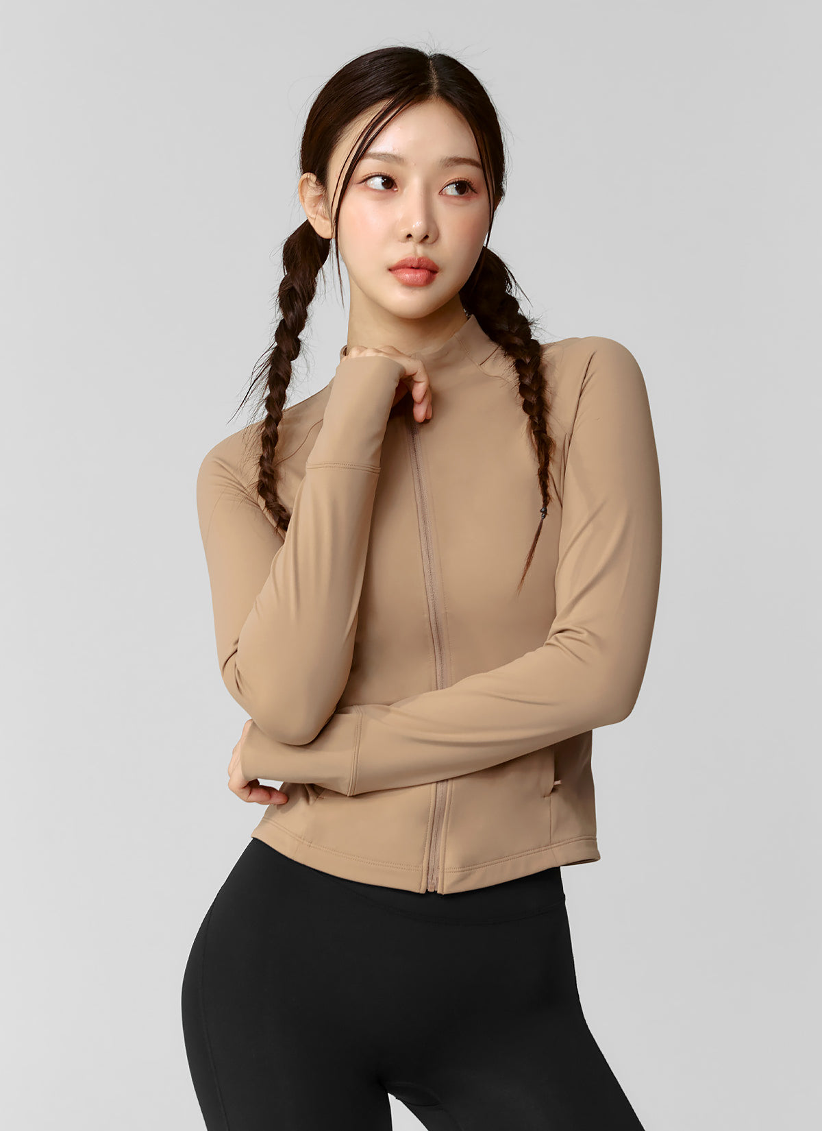 Active Slim Fit Warm Silky Zip Up Hoodie for Women - Lightweight Comfortable Fleece Jacket for Running, Yoga & Outdoor Activities