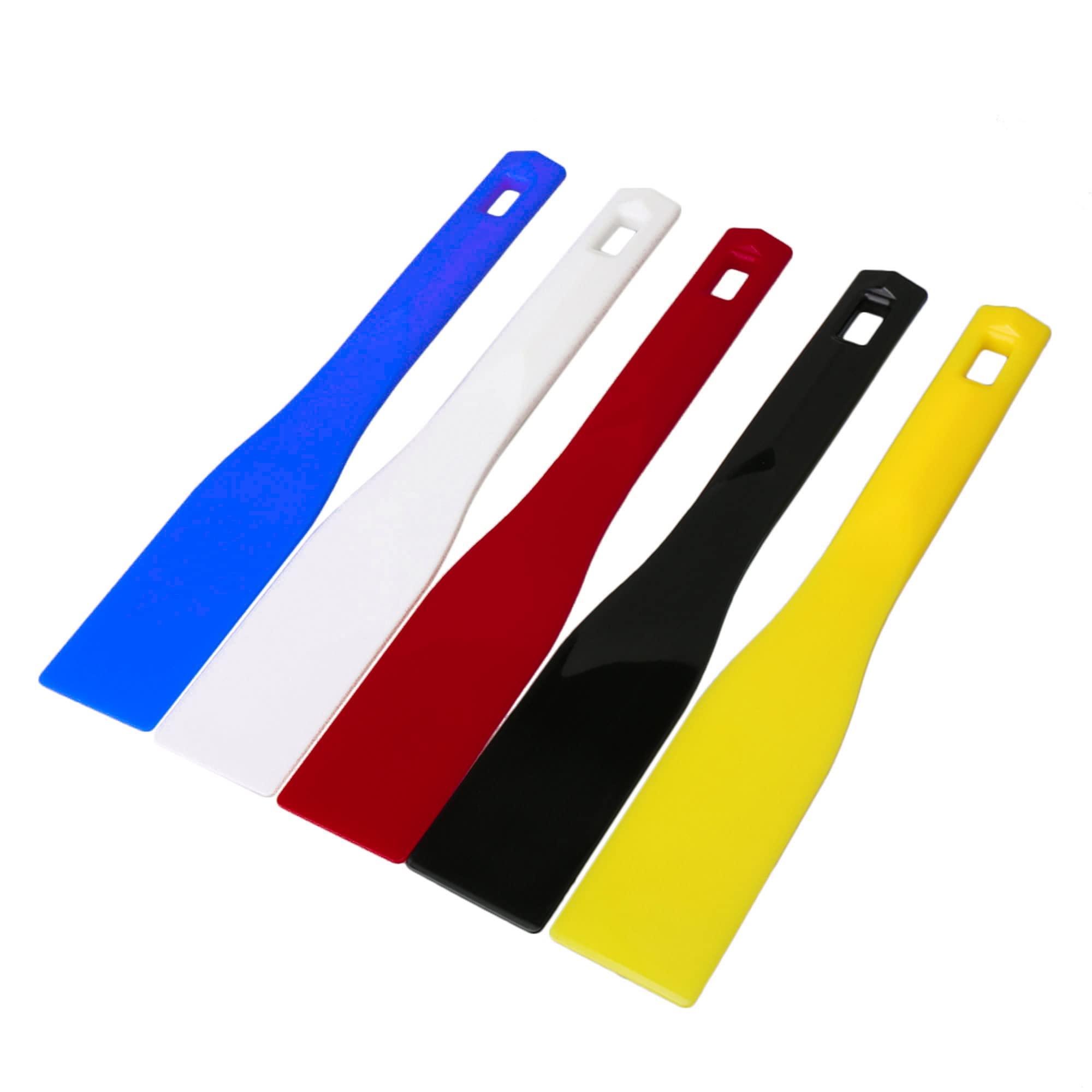 CNBTR 295x45mm Plastic Screen Printing Ink Spatulas - 5 Pack for DIY T-Shirt, Poster & Fabric Printing - High Quality Ink Scoop for Artists & Crafters