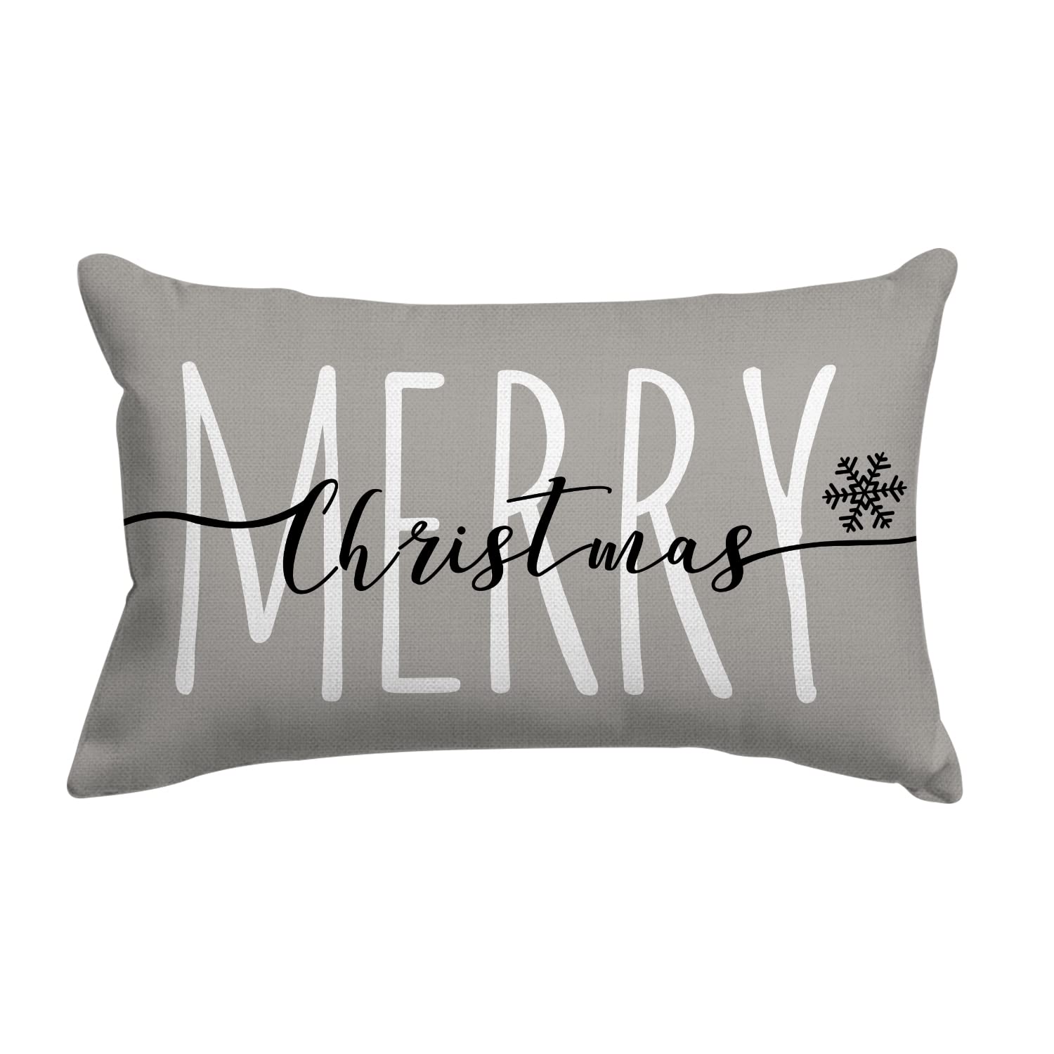 Jbralid Christmas Pillow Covers 20x36 Inch - Merry Christmas Farmhouse Decorations & Winter Holiday Throw Pillow Cases for Couch, Sofa, Bed - Cozy Seasonal Home Decor for Living Room, Bedroom