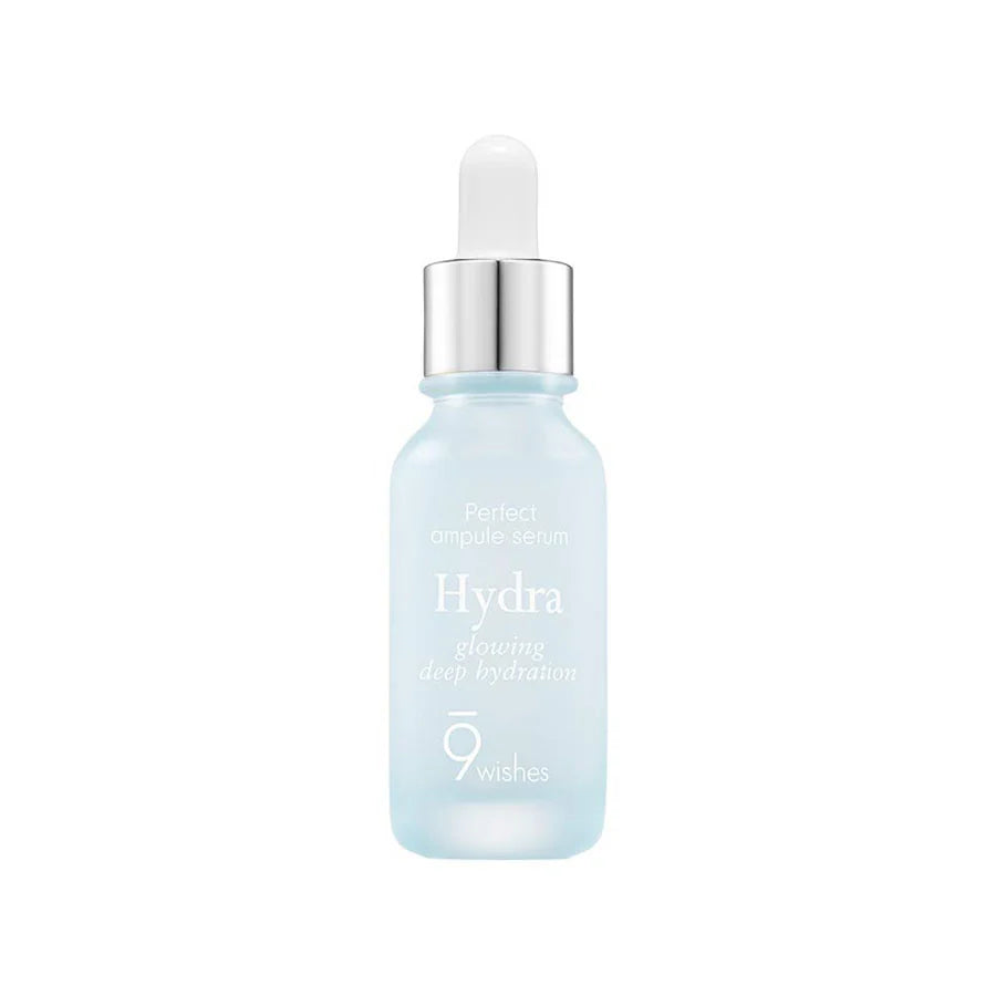 9wishes Hydra Face Ampule Serum 25ml - Intense Hydration & Skin Repair - Korean Skincare for Dry & Sensitive Skin - Perfect for Night Routine & Travel Skincare