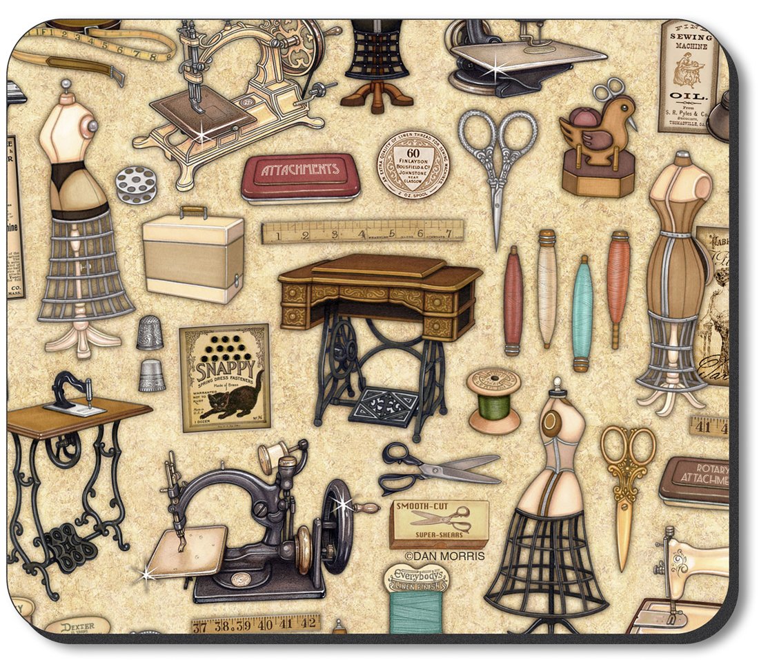 Art Plates Brand Mouse Pad - Premium Sewing Supplies Accessory Featuring Dan Morris Design - Perfect for Crafting, Office & Gaming Setups