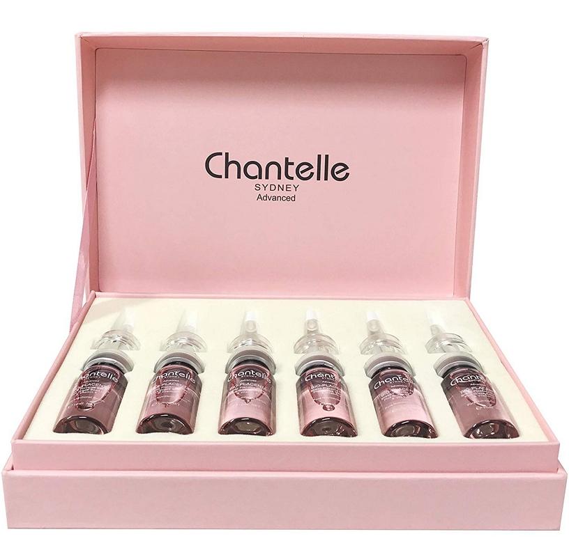 CHANTELLE BIO PLACENTA ADVANCED Anti-Aging Serum 6x10ml - Professional Skincare Treatment for Wrinkles & Fine Lines | Perfect for Night Routine & Spa Days