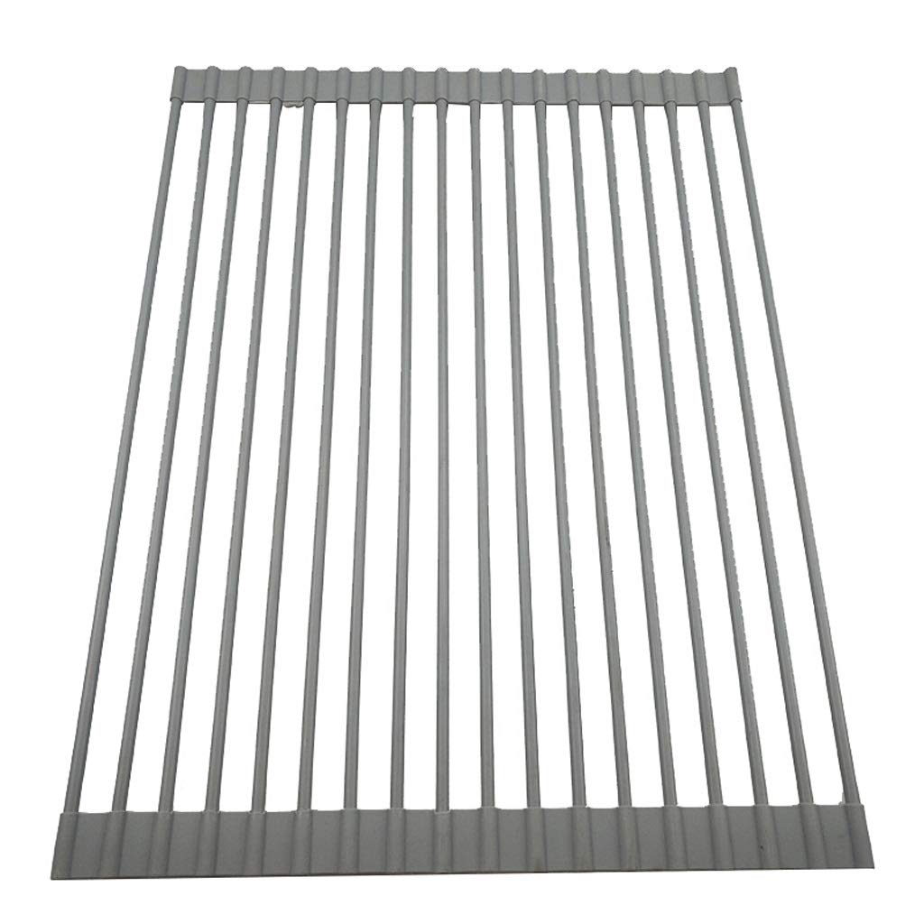 Foldable Silicone Coated Stainless Steel Dish Drying Rack - 20