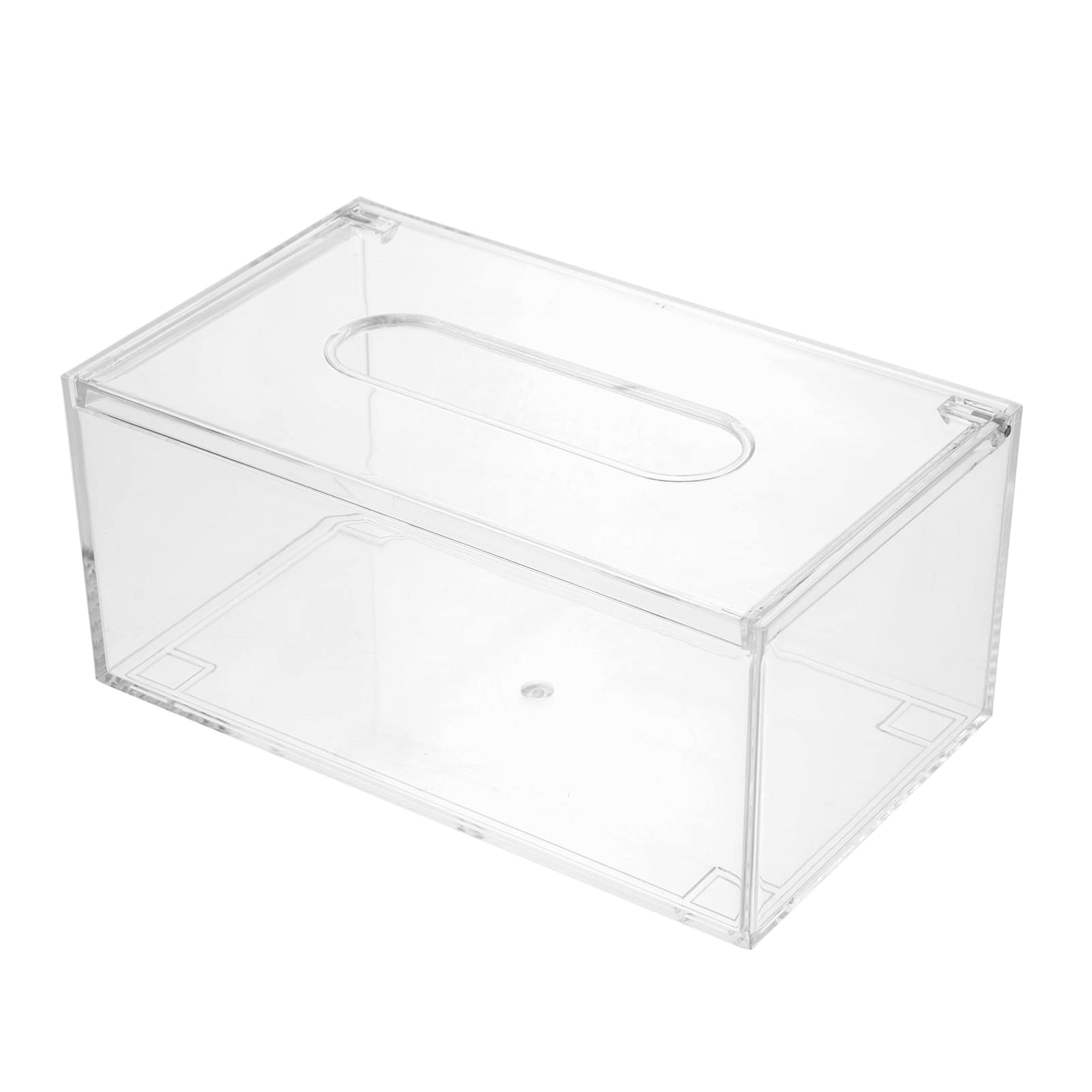 Zerodeko Clear Acrylic Paper Organizer Box - Desktop File Storage for Office, Home, and School Use - Perfect for Documents, Letters, and Stationery