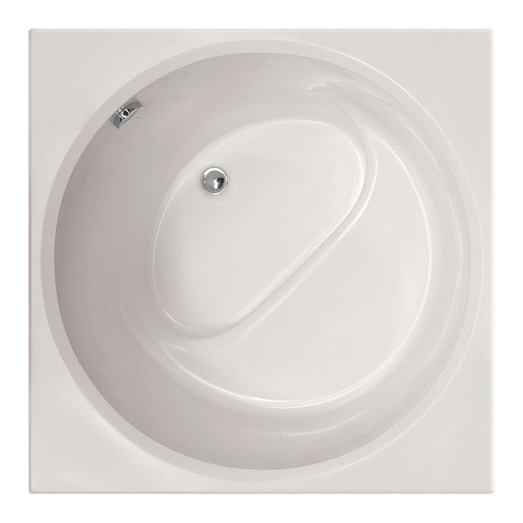 Premium Air Tub Designer Collection - Fuji Drop-In White Rectangular/Round 6-Jet Gelcoat Bathtub (40