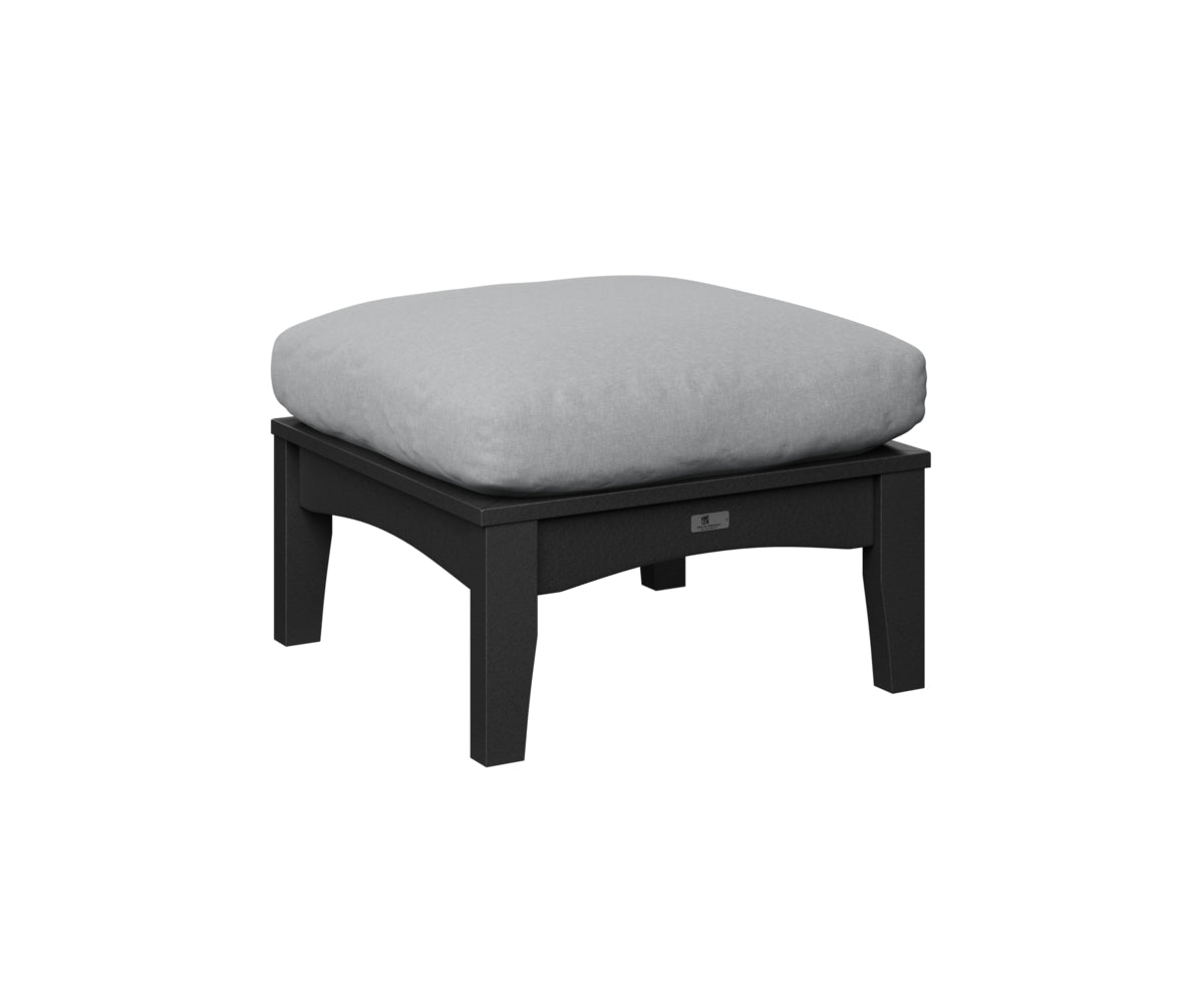 Berlin Gardens Classic Terrace Ottoman - Outdoor Patio Furniture with Cushion, Waterproof & Weather Resistant - Perfect for Garden, Deck, Poolside, and Backyard Relaxation