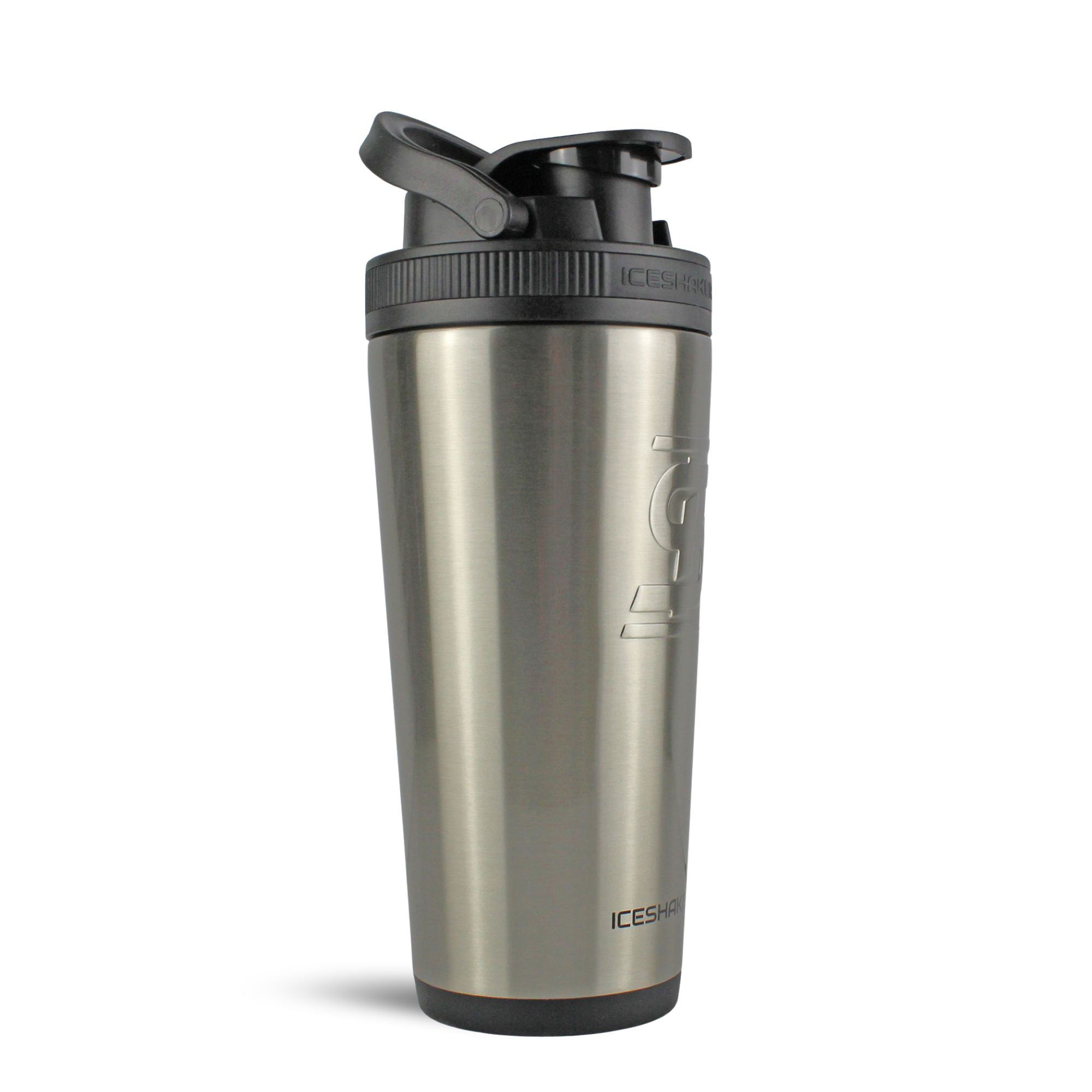26oz Stainless Steel Ice Shaker Bottle - Leakproof Insulated Water Bottle for Gym, Workout & Sports | Keeps Drinks Cold 24+ Hours | BPA Free