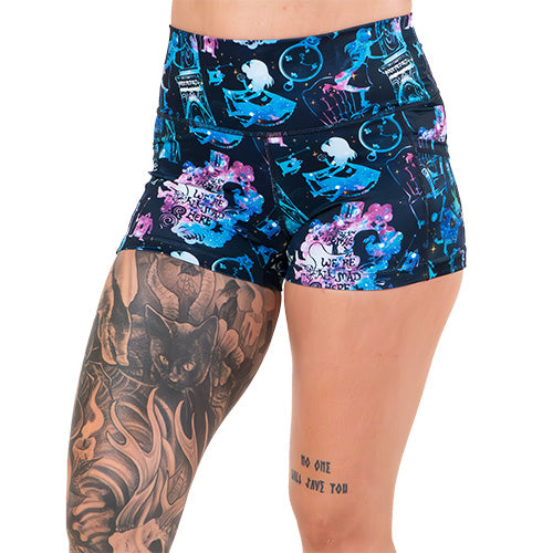 Down The Rabbit Hole Women's Casual Shorts - Comfortable Summer Shorts for Outdoor Activities, Travel & Lounge Wear