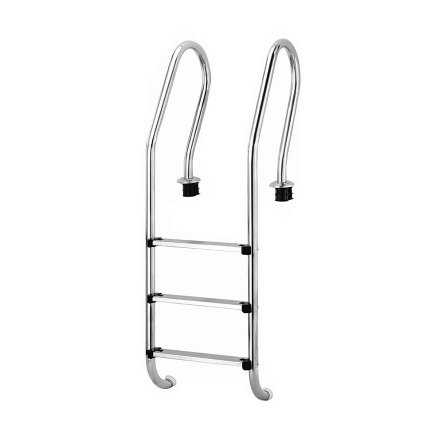 YUEWO Stainless Steel 3-Step Above Ground Pool Ladder with Non-Slip Handrail - Durable In-Pool Ladder for Inground & Above Ground Swimming Pools | Perfect for Backyard, Vacation Homes & Community Pools
