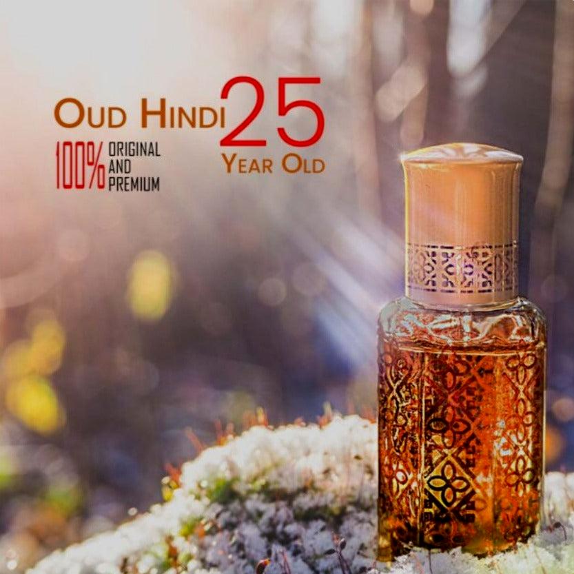 Premium 25-Year-Old Pure Hindi Oud Oil - Grade A+ Aged Oudh for Perfume Making, Aromatherapy & Spiritual Use - Top Selling Luxury Fragrance Oil (All Sizes Available) - Perfect for Meditation, Special Occasions & Gift Giving