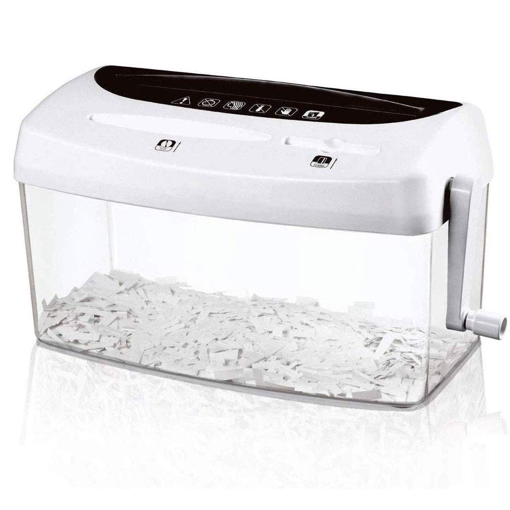 YLHXYPP Hand Crank Paper Shredder - Mini Manual Document Shredder for Home & Office Use | Portable Desktop Shredder for Bills, Receipts, Credit Cards & Confidential Papers