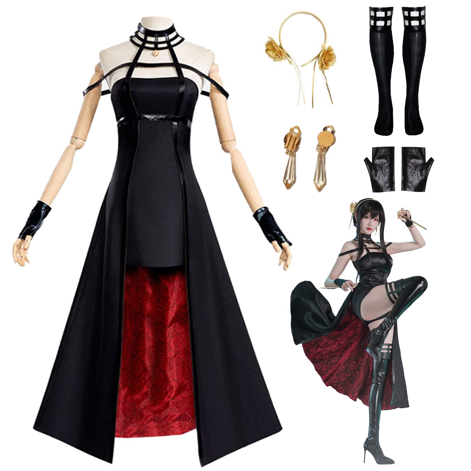 Anime Yor Cosplay Costume Suit - FAMILY Forger Dress Halloween Party Outfit XS | Perfect for Cosplay Events, Halloween Parties & Anime Conventions