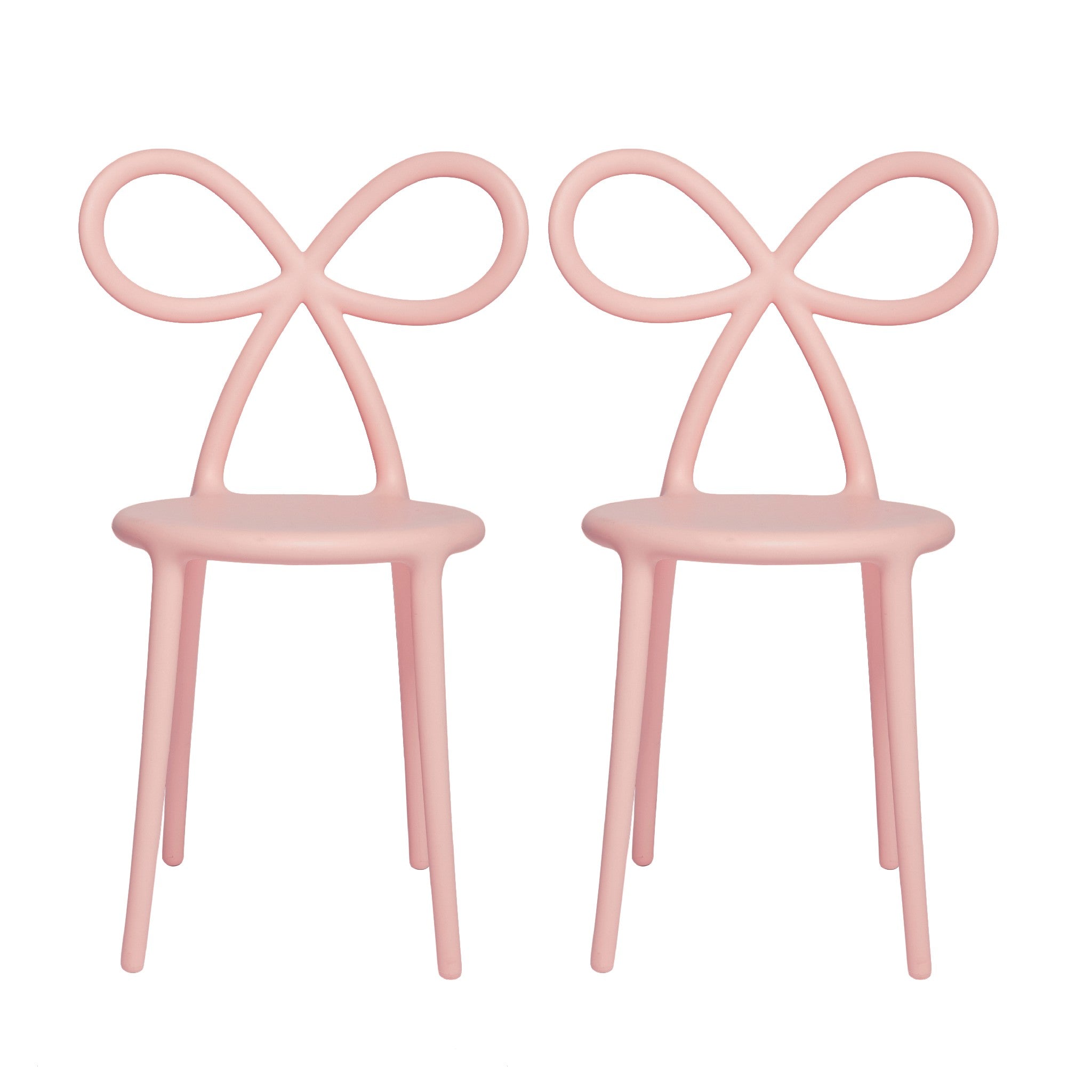 Qeeboo Ribbon Chair Set of 2 - Modern Designer Accent Chairs for Living Room, Bedroom & Office Decor