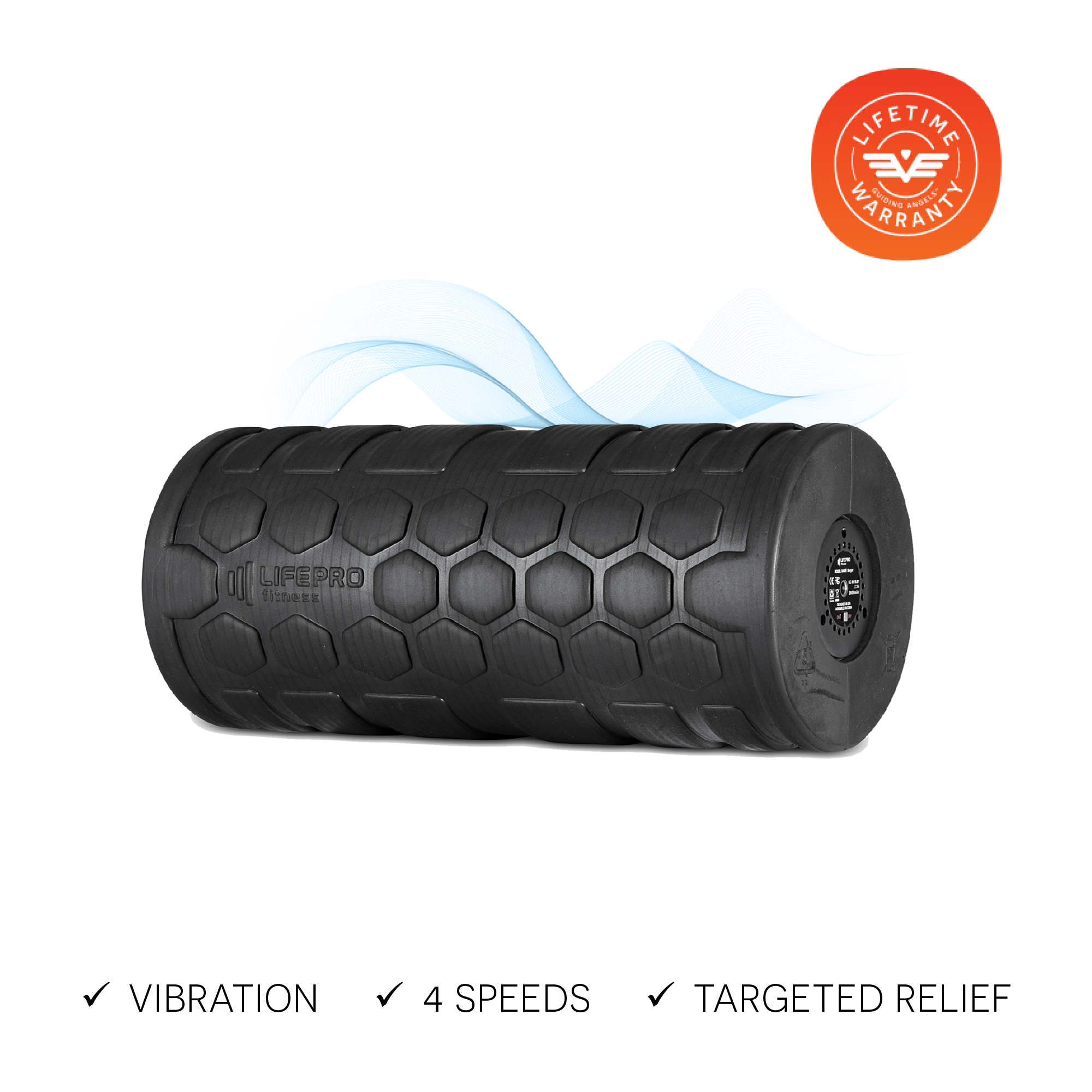 4-Speed Vibrating Foam Roller for Muscle Recovery & Pain Relief - Portable Massage Roller for Athletes, Gym Workouts & Post-Exercise Recovery