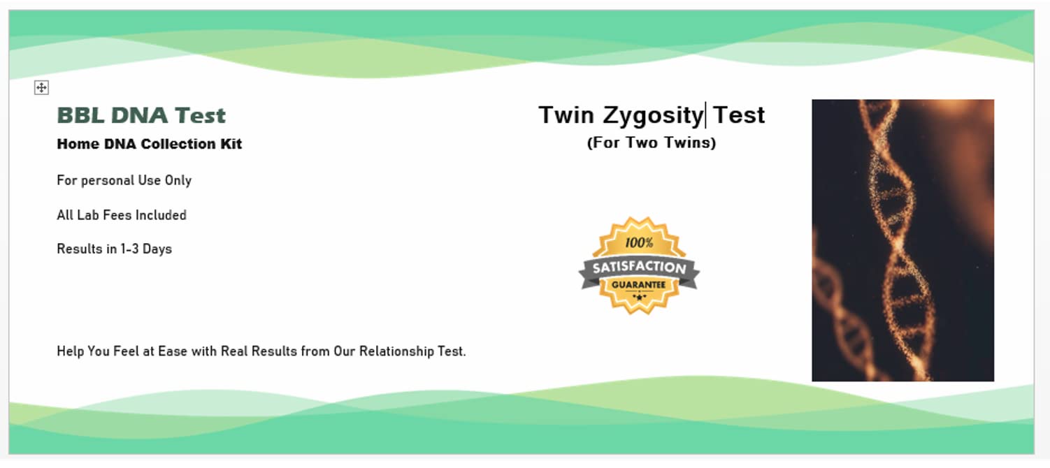 At-Home Twin Zygosity DNA Test Kit - Fast & Accurate Results in 1-3 Days - Includes All Lab Fees - Perfect for Parents, Researchers & Genealogy Enthusiasts