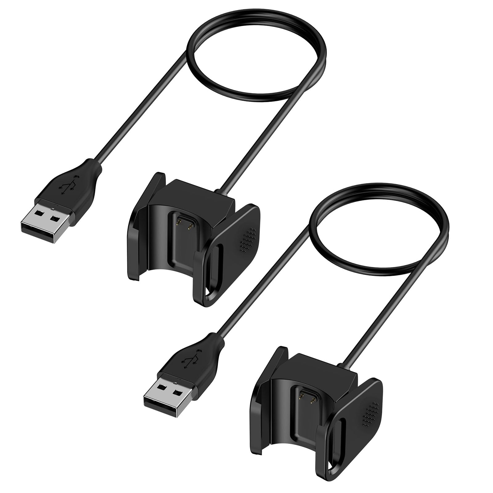 Oumida 2-Pack Replacement USB Charging Cable for Fitbit Charge 4 & Charge 3 - 1.6ft Durable Portable Charger Dock Cord - Perfect for Home, Office, Travel, and Gym Use