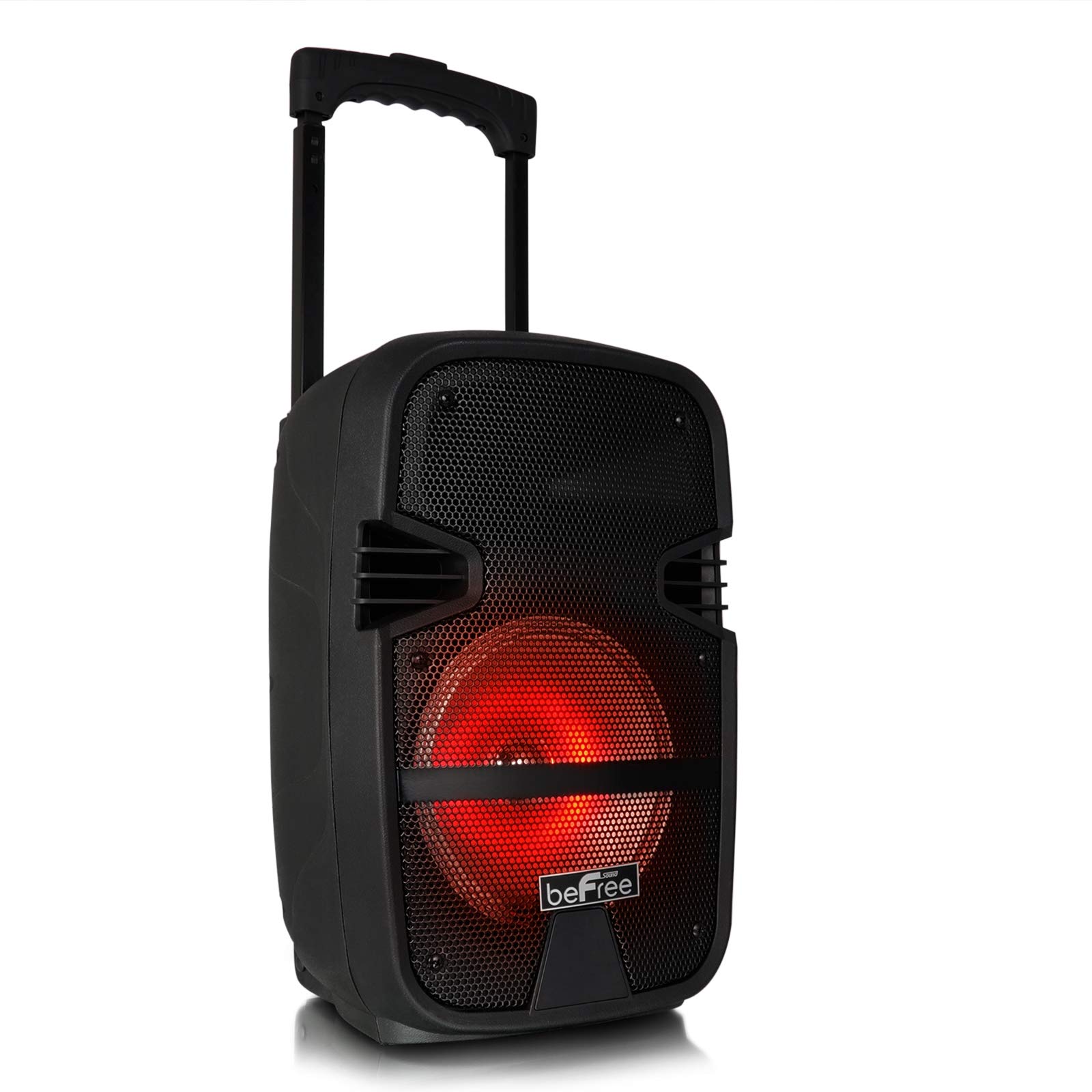 beFree Sound 8 Inch 400 Watt Bluetooth Portable PA Speaker with LED Lights - Perfect for Outdoor Parties, Weddings & Events | Wireless Music System with Powerful Bass