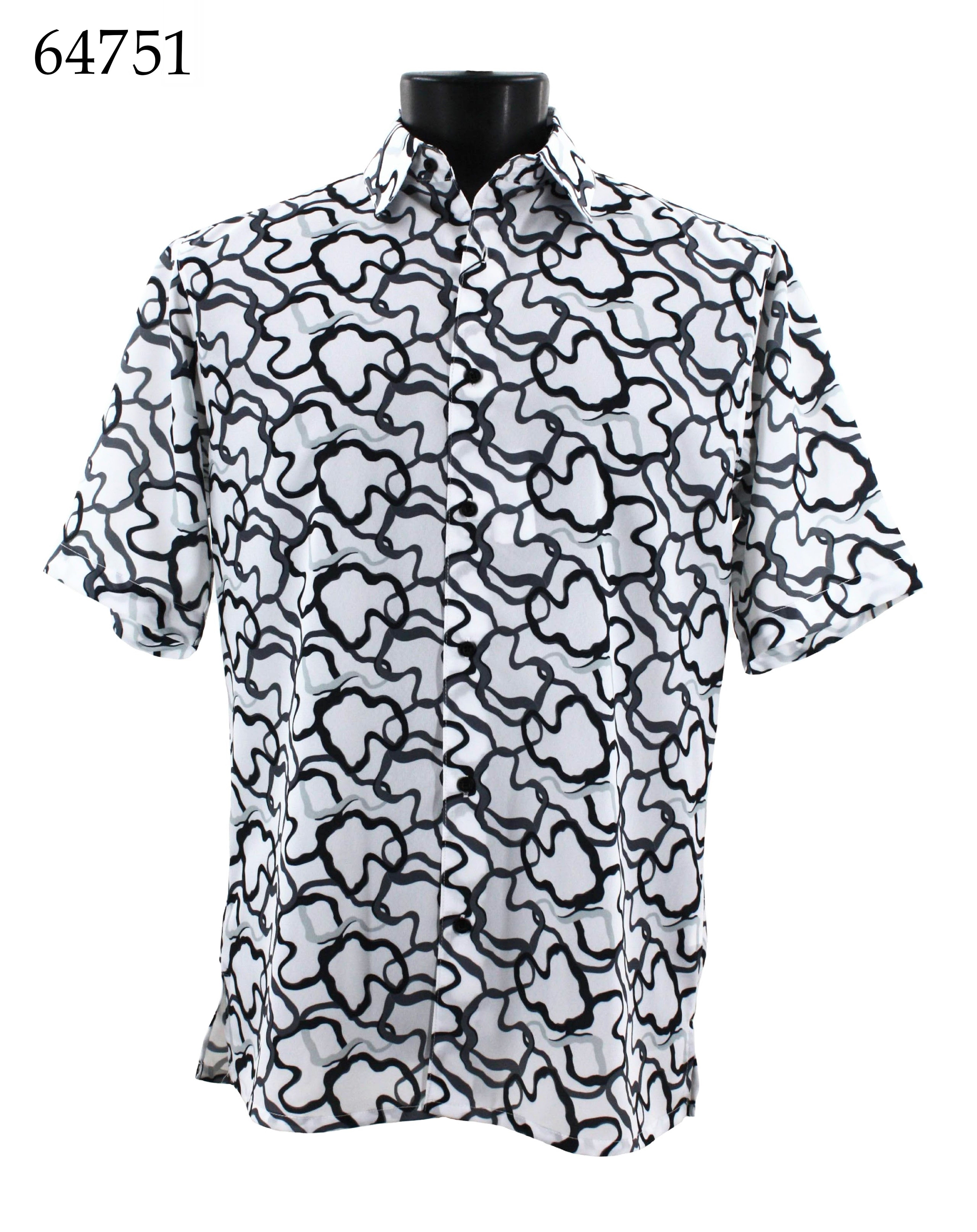 Bassiri Men's Casual Short Sleeve Shirt 64751 - Breathable Cotton Comfort Fit for Summer, Outdoor Activities & Business Casual Wear