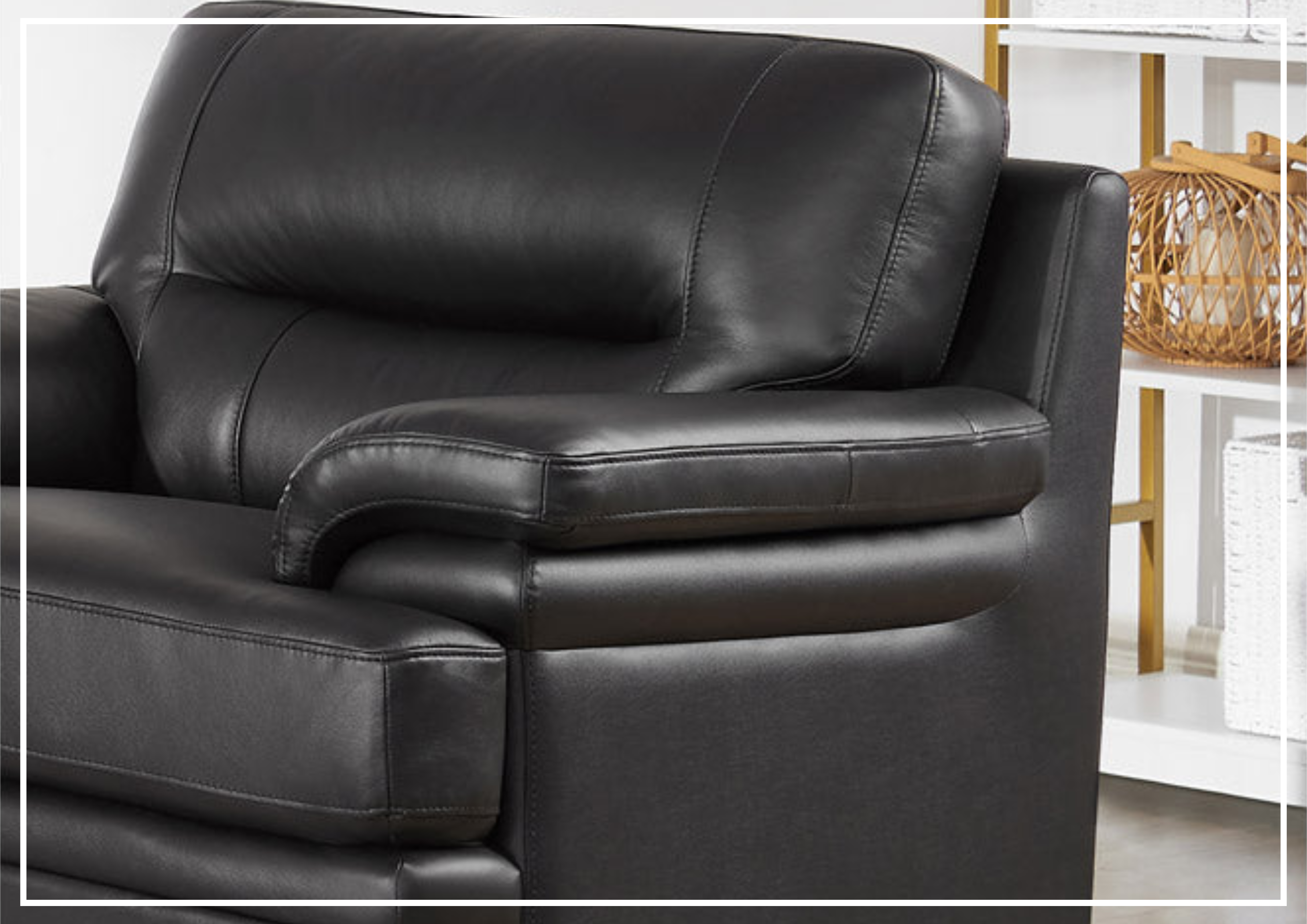 Premium Hydeline Luxor Leather Chair with Cushioned Arms - Luxurious Office & Living Room Seating for Home & Workspace