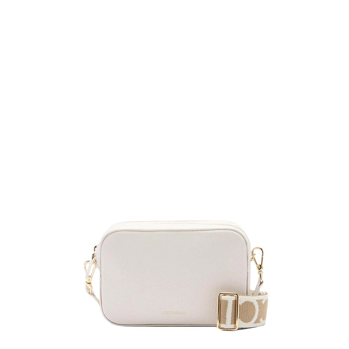 Coccinelle Tebe Blanco Minibag - Stylish White Leather Crossbody Bag for Women | Perfect for Everyday Use, Work & Evening Out