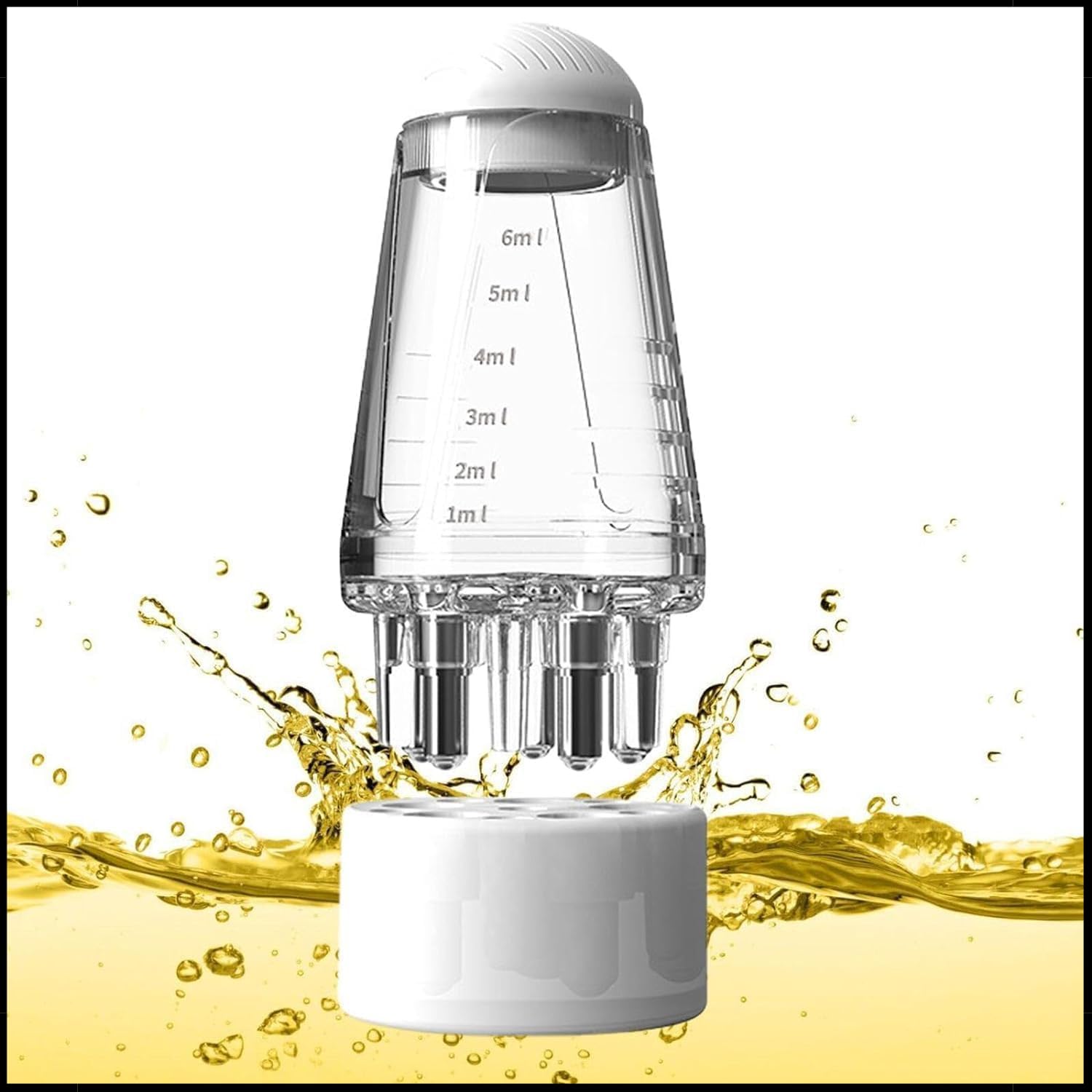 WEZOSHINET Hair Oil Applicator Bottle - Scalp Massage Comb for Essential Oils & Adivasi Hair Treatments | Easy Dispenser for Hair Growth & Nourishment | Perfect for At-Home Hair Care & Salon Treatments (1pc)