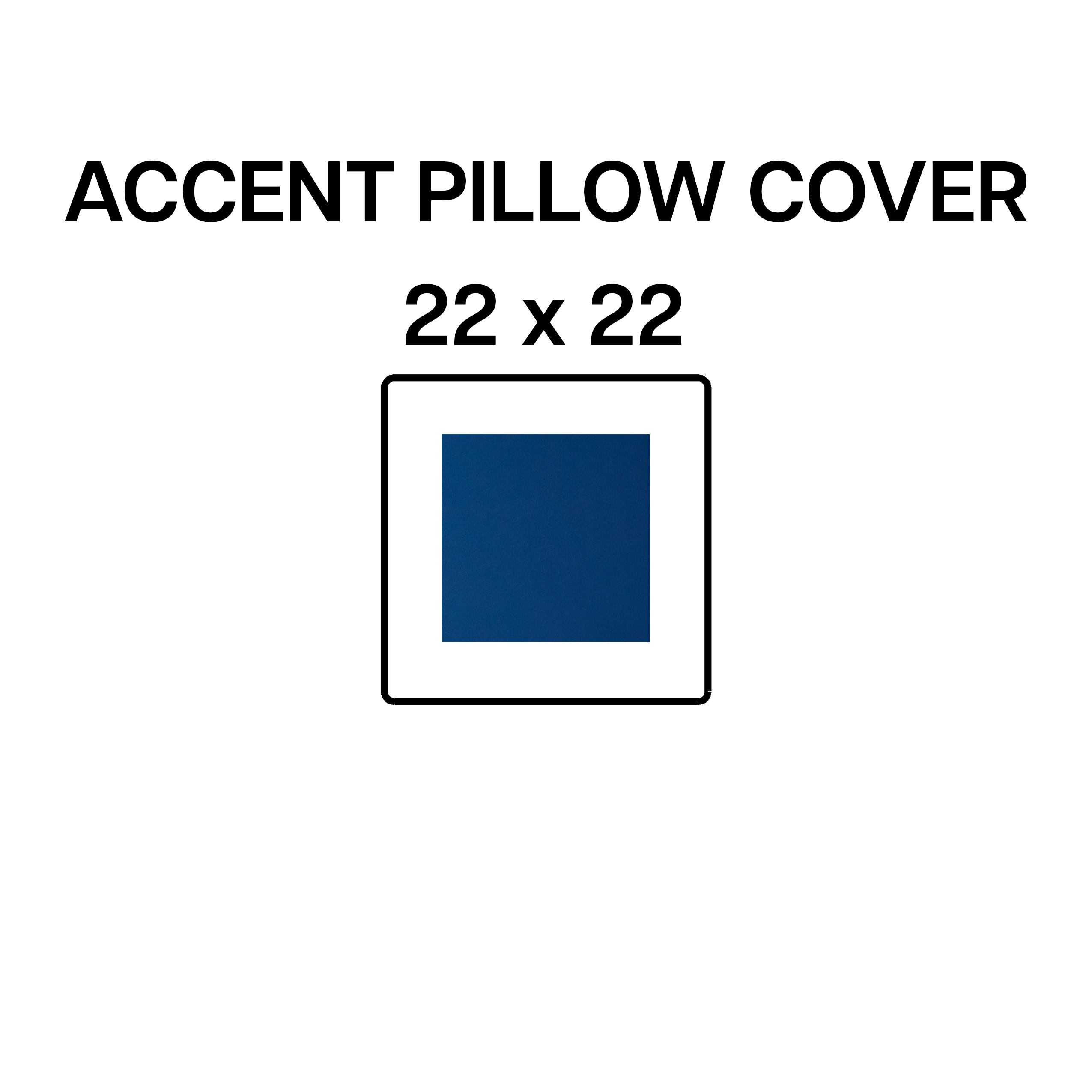22x22 Inch Sapphire Blue Decorative Throw Pillow Cover - Soft Accent Cushion Cover for Sofa, Bed, Chair - Home Decor Living Room Bedroom Accessories (BP 643 58)