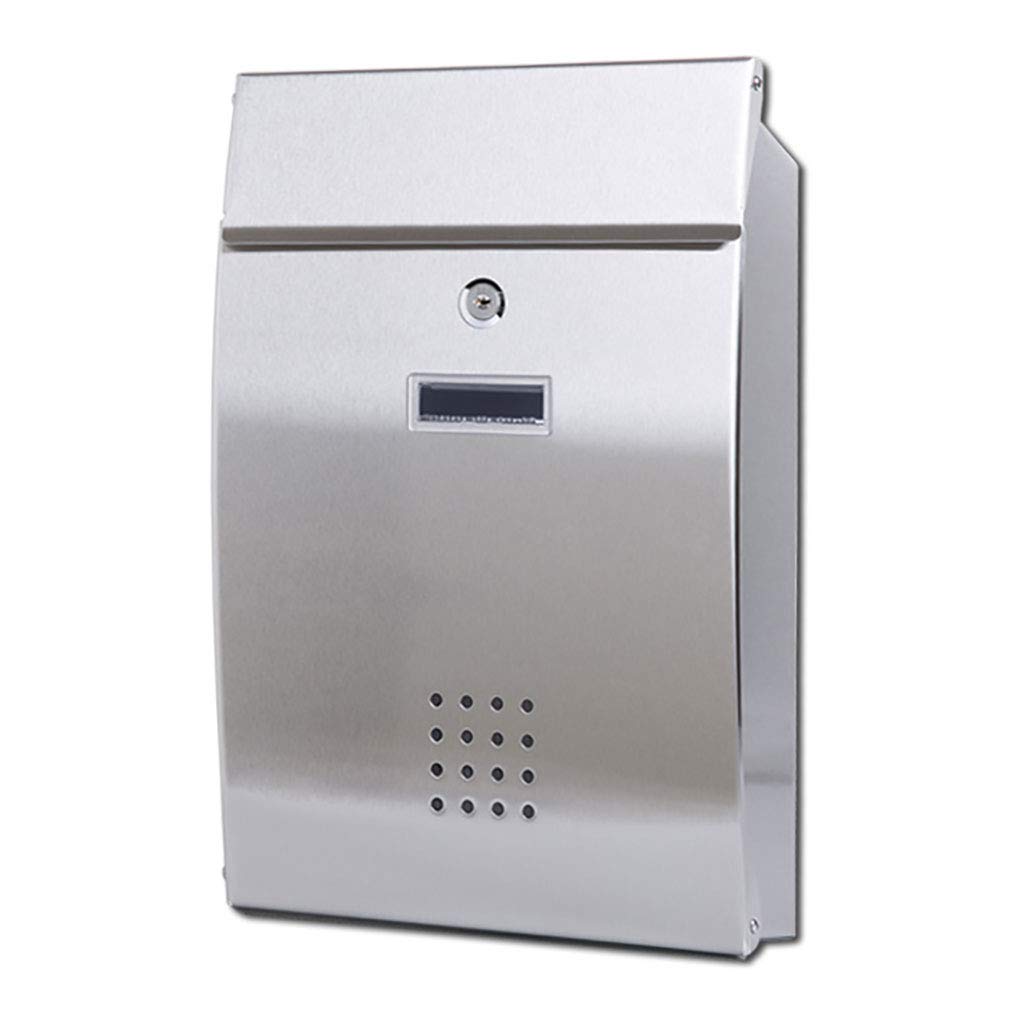 Outdoor Wall Mounted Mailbox - Silver Villa Letter Box with Hanging Bar for Home & Garden Decoration | Perfect for Porch, Patio, and Front Door Entryway