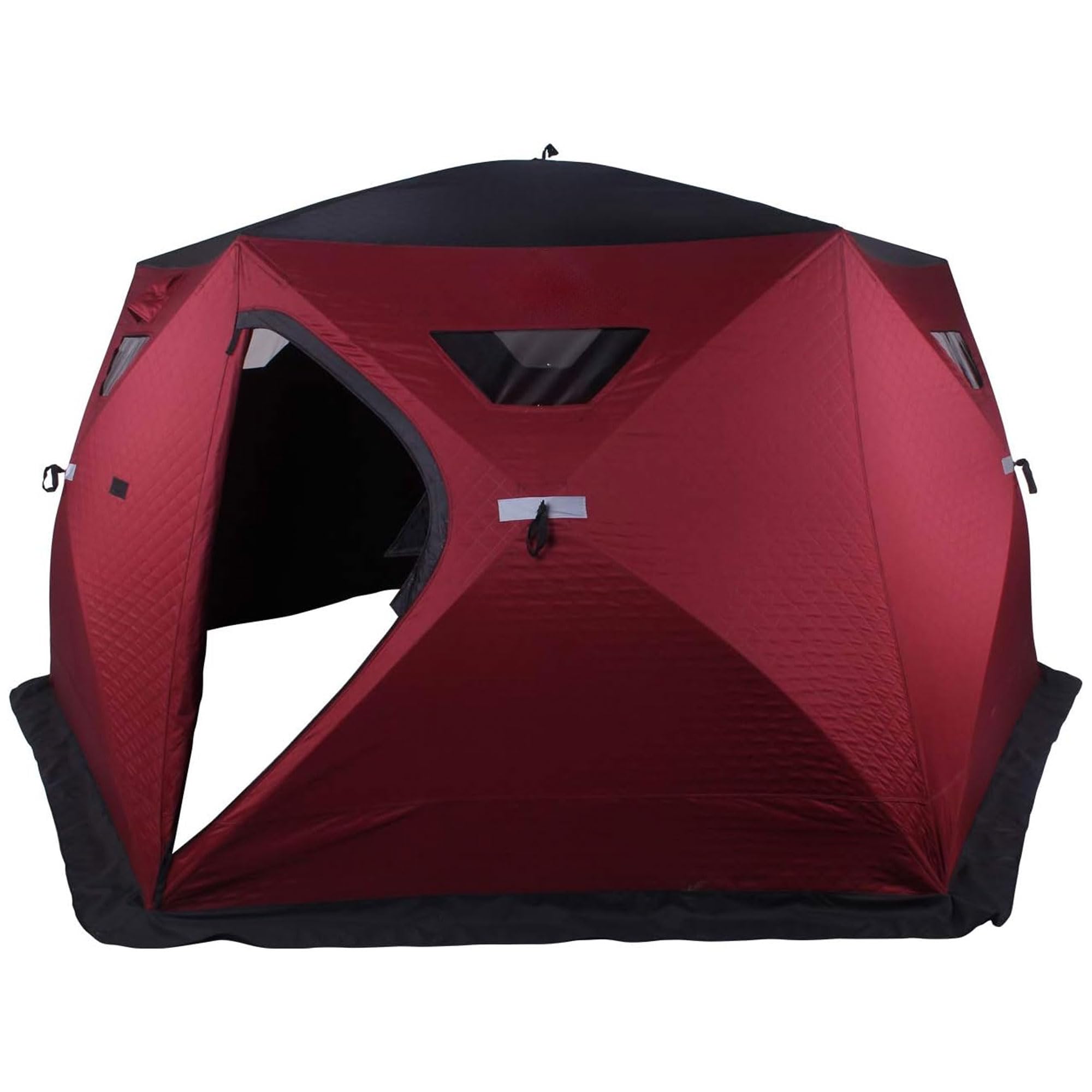 THUNDERBAY Ice Cube Series Pop-Up Hub-Style Ice Fishing Shelter - 68-112 Sq Ft Fishable Area, Portable 6-8 Person Ice Shanty for Winter Fishing | Perfect for Family Outings & Ice Fishing Adventures