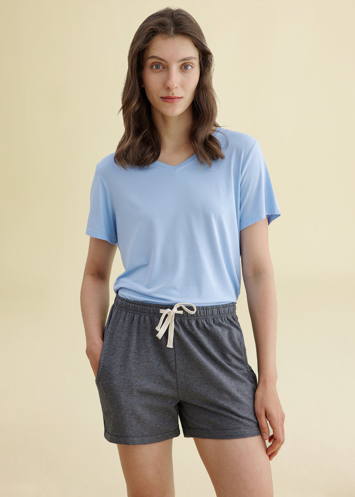 Comfortable Women's Cotton Stretchy Lounge Sweat Shorts - Soft Casual Shorts for Yoga, Home Wear, and Summer Outfits