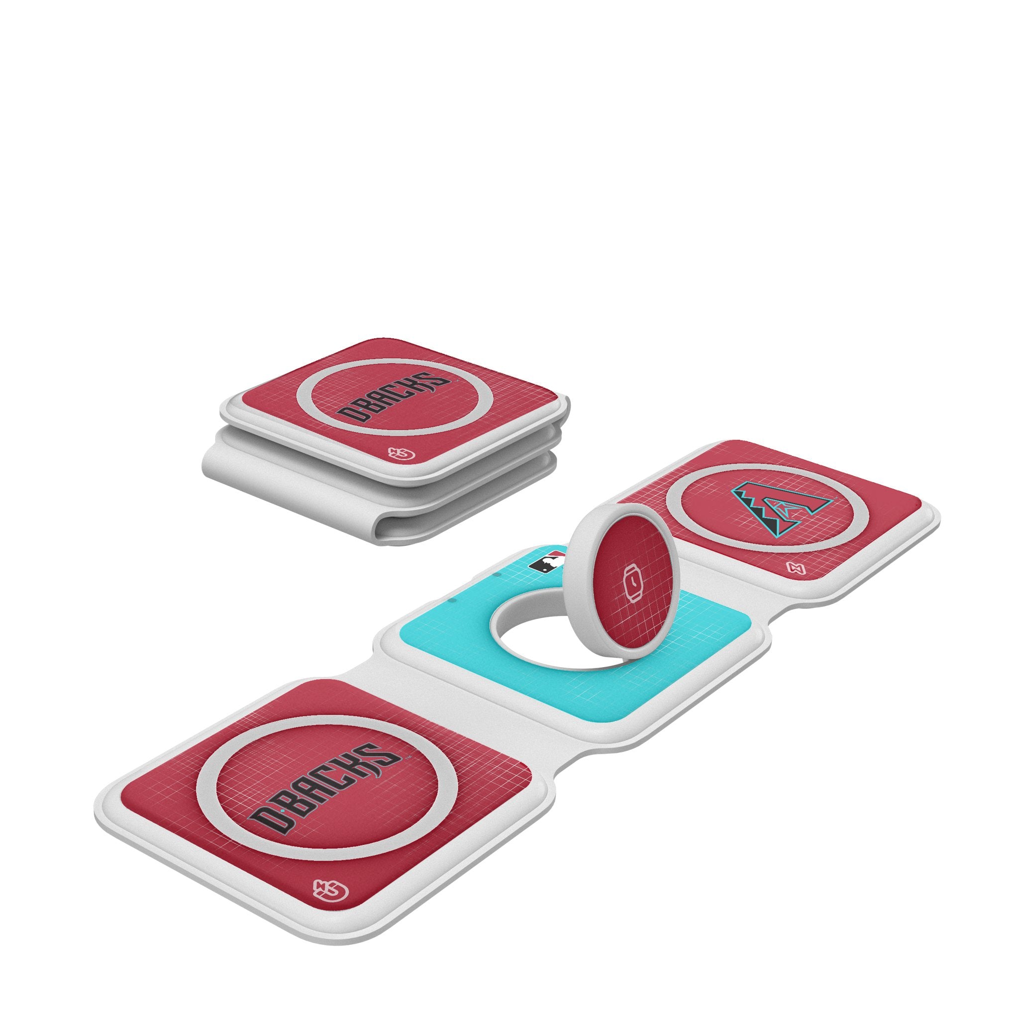 Arizona Diamondbacks Hatch Foldable 3-in-1 Wireless Charger - Fast Charging Station for iPhone, Android, AirPods - Perfect for Home, Office & Travel
