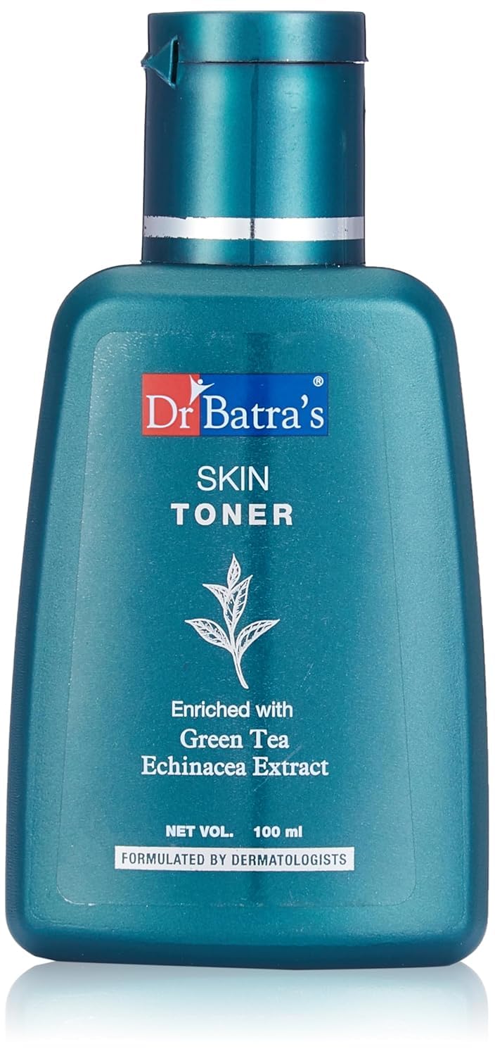 Dr. Batra's Skin Toner with Echinacea & Green Tea - Oil Control & Hydration Facial Toner for Glowing Skin | SLS & Paraben Free | 100ml | Perfect for Daily Skincare Routine & Post-Cleansing Refreshment