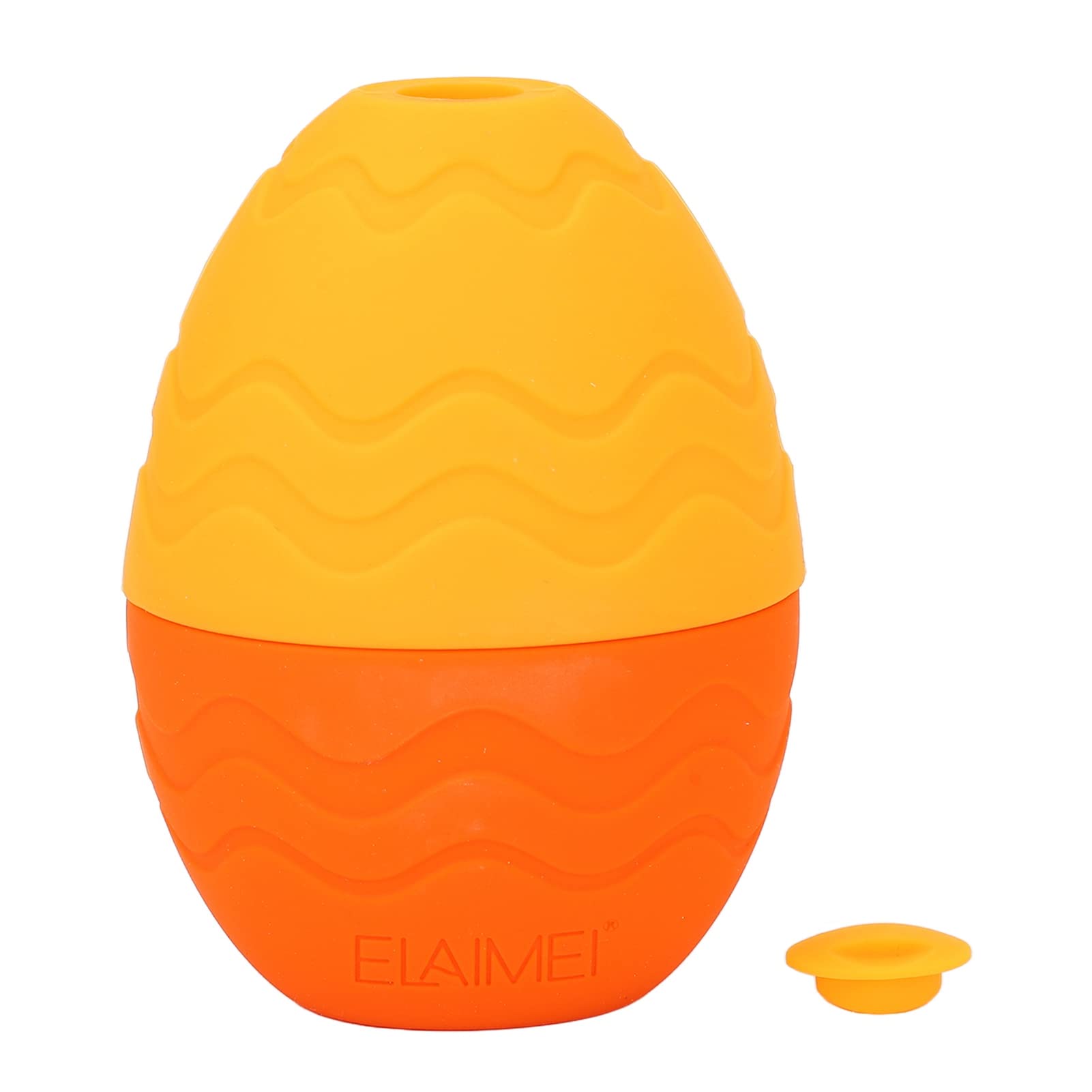 Egg Shaped Silicone Ice Roller Mold - Reusable Face Ice Roller for Puffy Eyes & Skin Care, Cooling Facial Massage Tool for Dark Circles & Relaxation (Orange) | Perfect for Morning Routine & Spa Day