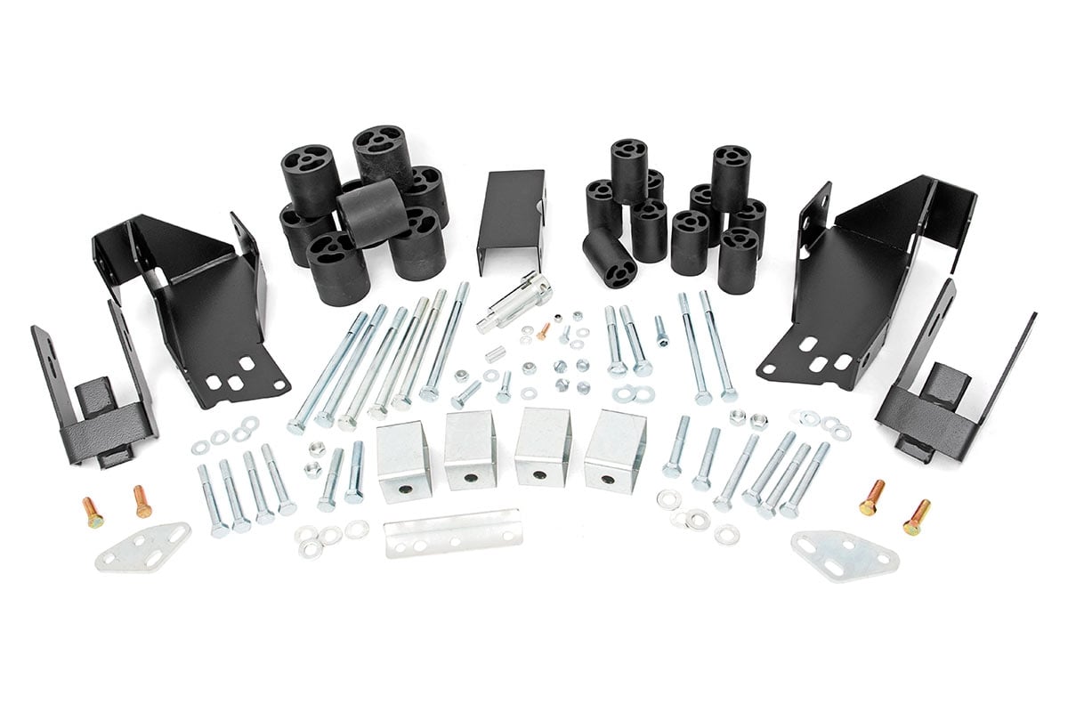 3 Inch Body Lift Kit for Chevy Silverado & GMC Sierra 1500 2WD/4WD (2007-2013) - Heavy Duty RC702 Suspension Upgrade - Perfect for Off-Roading, Truck Customization & Enhanced Ground Clearance