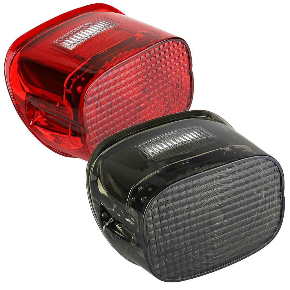 Harley Davidson LED Tail Brake Light Kit - Eagle Lights Flashing Strobe Squareback with License Plate Window | Waterproof Motorcycle Accessories for Night Riding & Safety