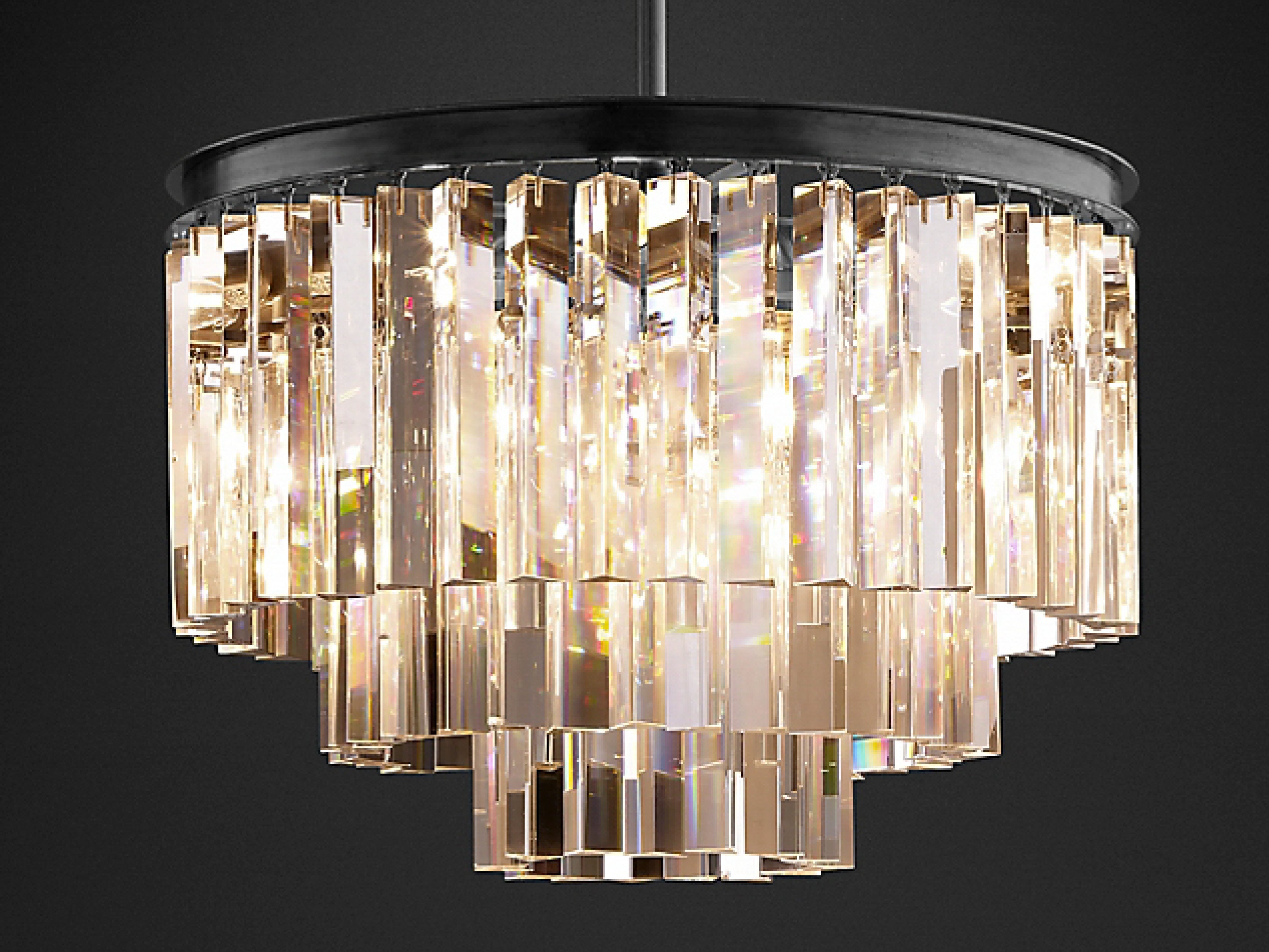 Modern Odeon Pendant Chandelier - Elegant Hanging Light Fixture for Dining Room, Kitchen Island & Bedroom Decor