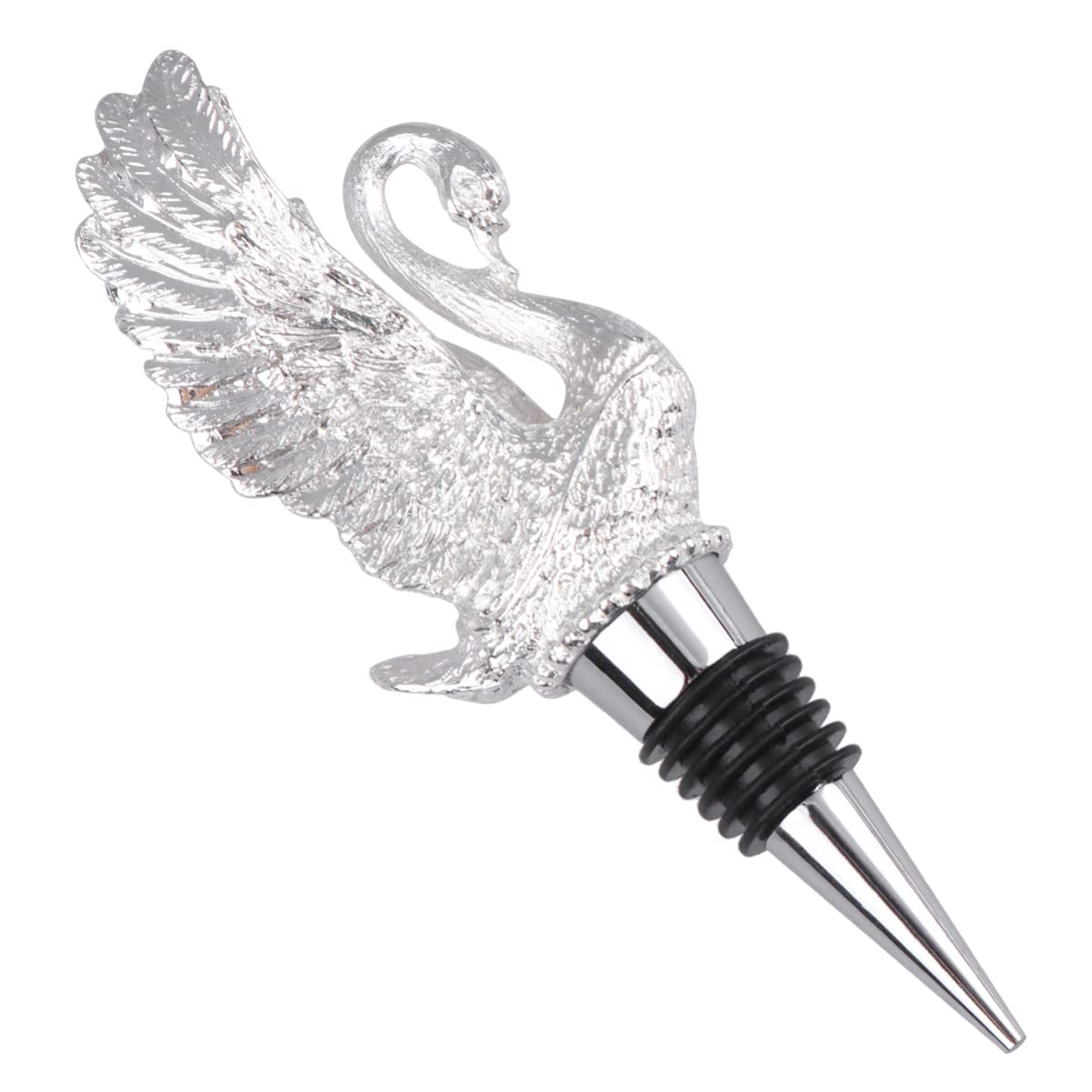 Elegant Swan Design Metal Wine Stopper - Reusable Champagne & Beverage Bottle Sealer for Home Bar, Party & Wedding Decor - Perfect for Wine Preservation & Gift Giving