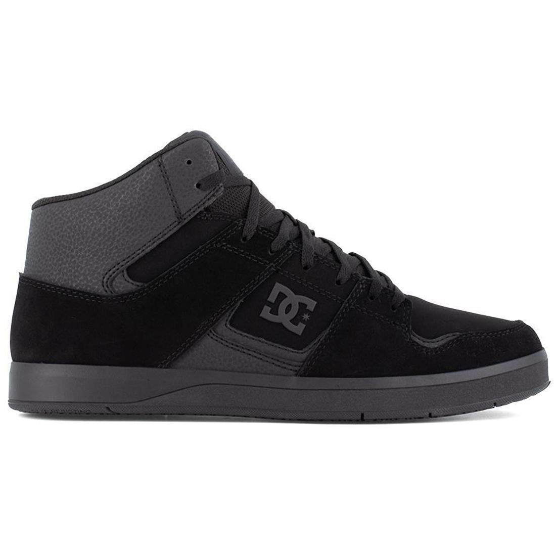 Slip-Resistant Soft Toe Work Boots for Men - Comfortable Mid-Cut Safety Shoes for Construction, Warehouse & Outdoor Work - Black