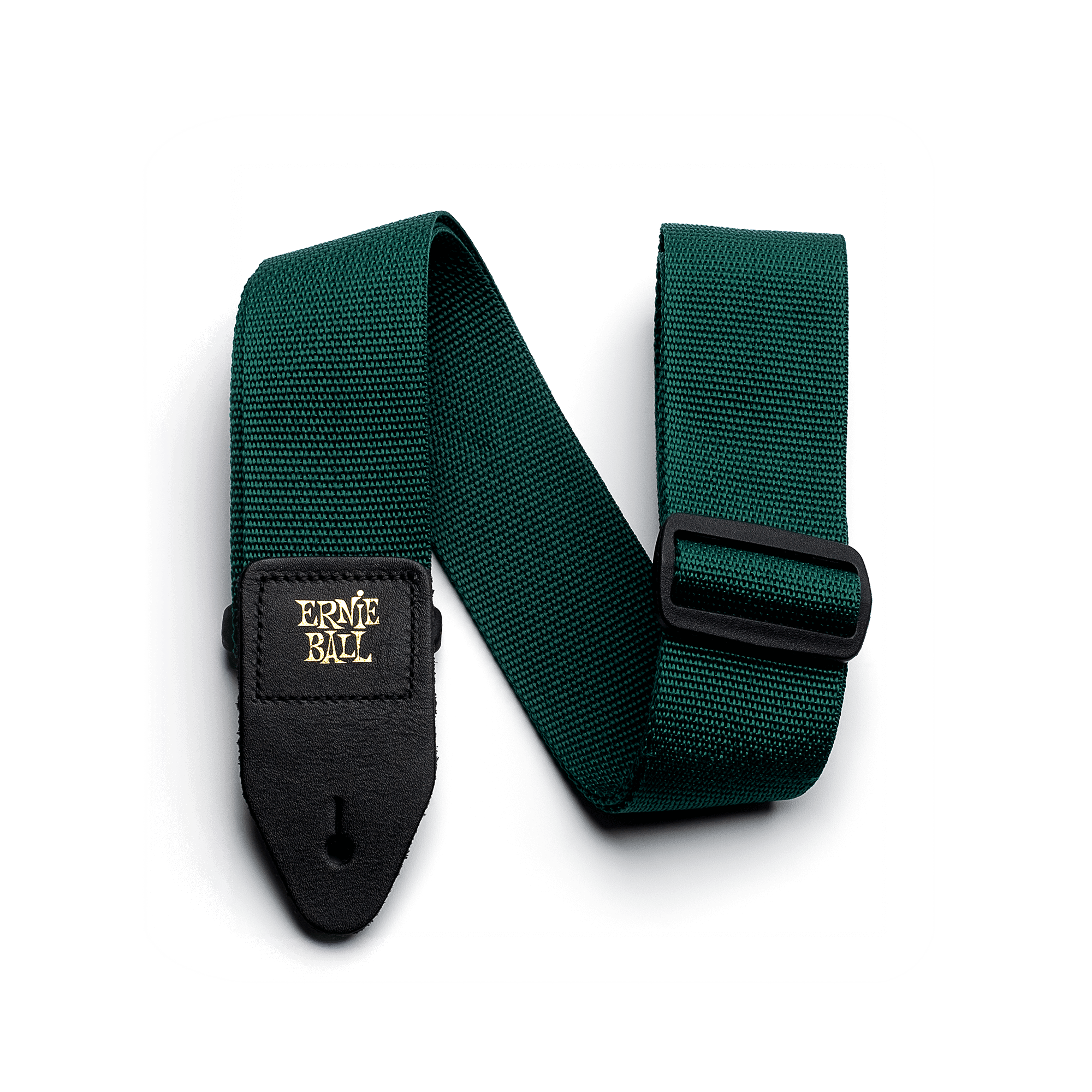Ernie Ball Forest Green Polypro Guitar Strap - Adjustable & Comfortable for Electric, Acoustic, Bass Guitars - Perfect for Live Performances & Studio Sessions