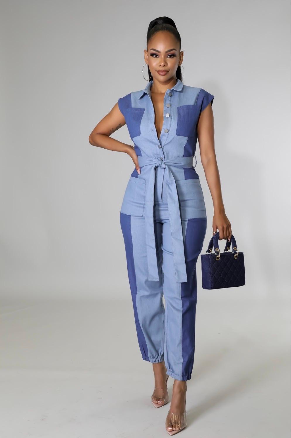 Paloma Denim Jumpsuit for Women - Stylish & Comfortable One-Piece Outfit for Casual Wear, Parties & Summer Fashion