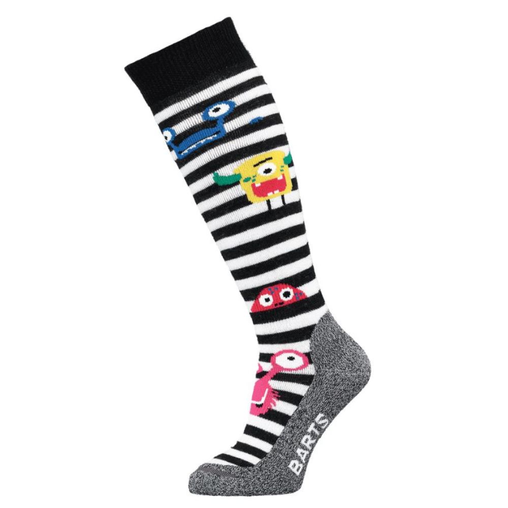 **Barts Monsters Kids Ski Socks - Black | Warm & Comfortable Winter Socks for Boys & Girls | Perfect for Skiing, Snowboarding & Cold Weather**