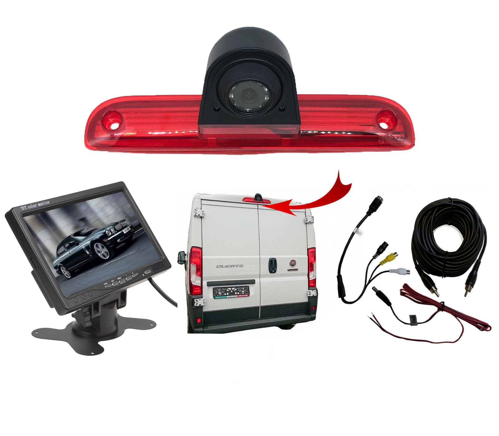 **Dolphin Automotive Rear View Backup Camera with 7