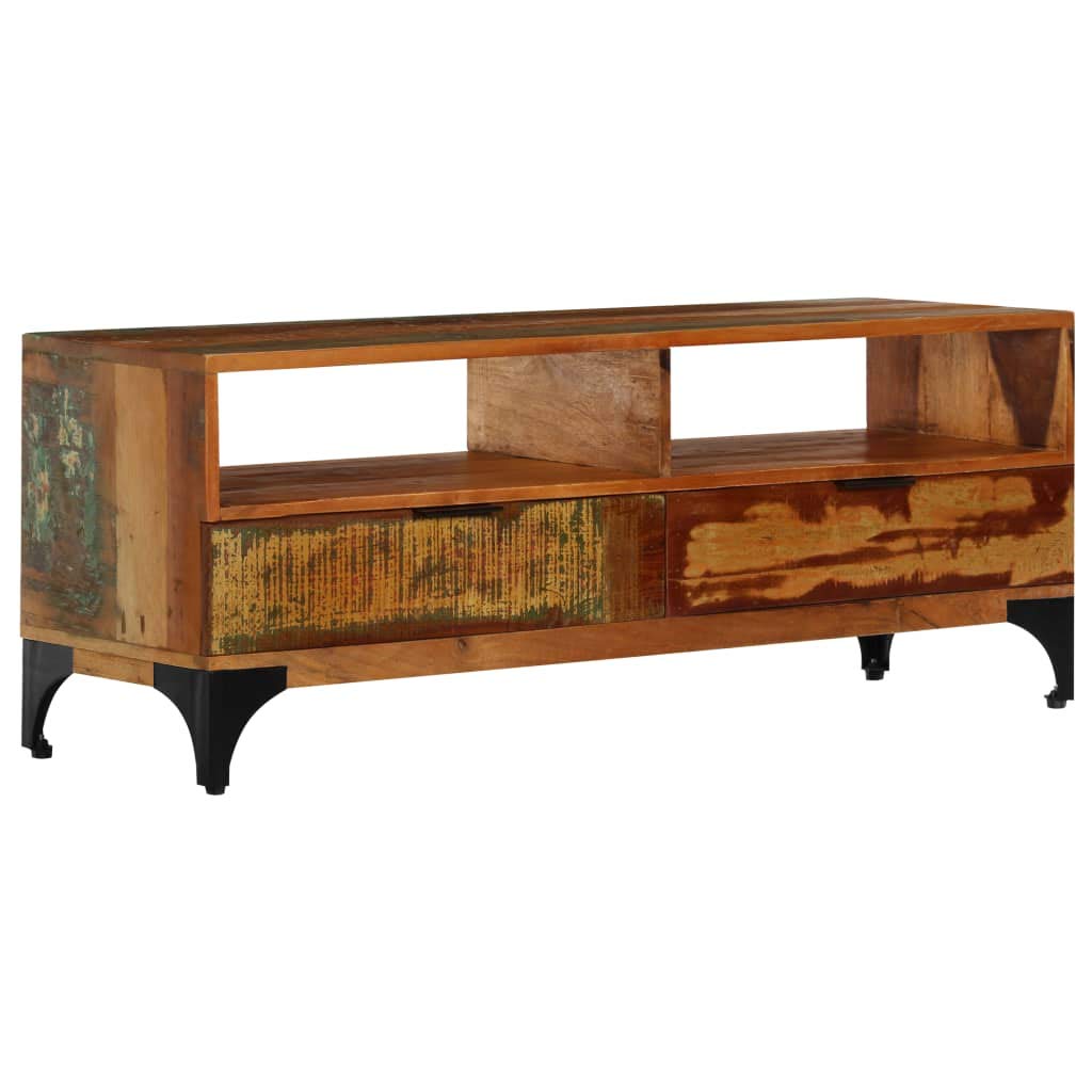 Estink Reclaimed Wood TV Stand - Antique Style TV Cabinet for Living Room, Bedroom & Home Decor | Perfect for Flat Screen TVs & Entertainment Centers