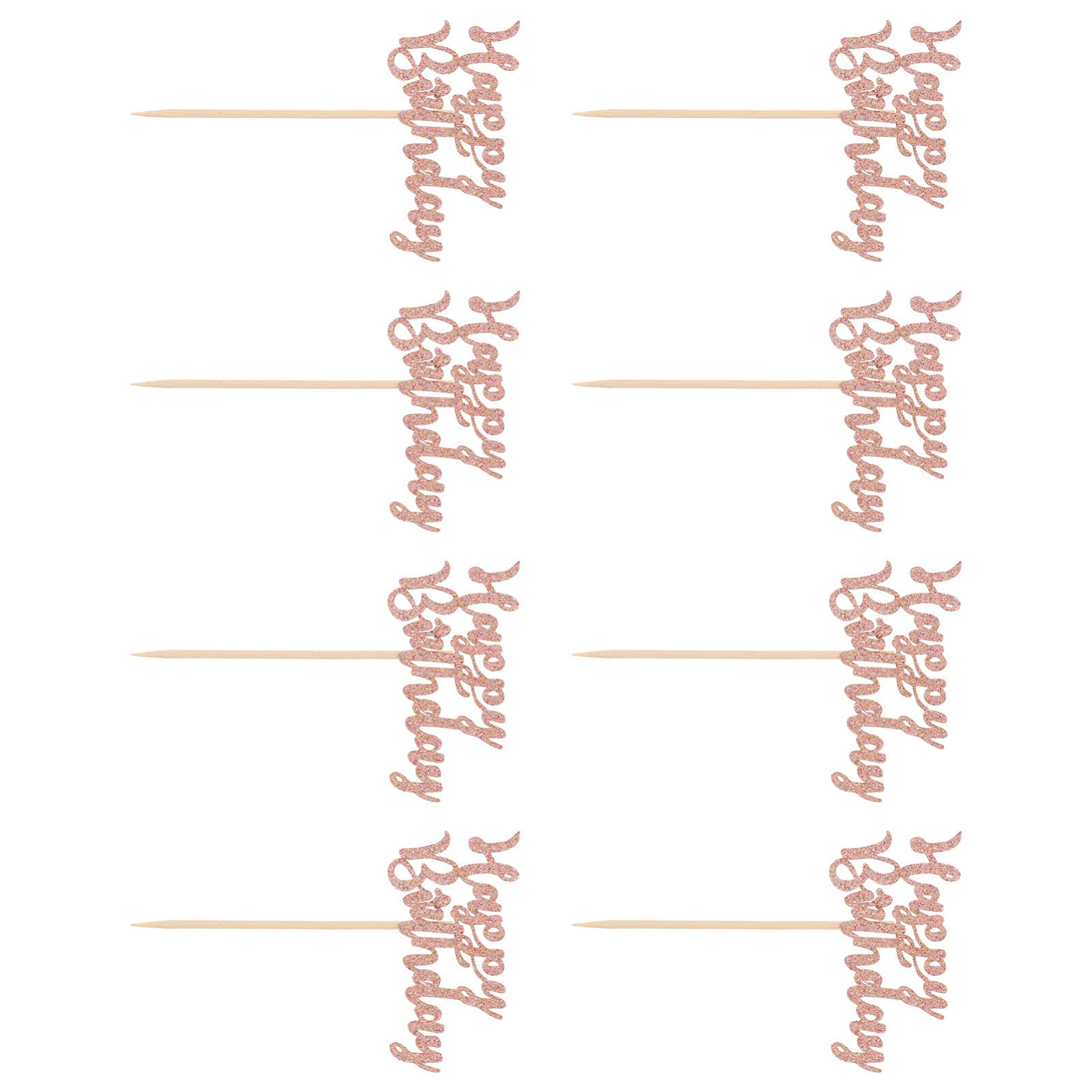 12pcs Cake Topper Inserts - Birthday Party Decorations, Dessert Toppers for Cakes, Cupcakes & Treats - Perfect for Birthday Celebrations, Baby Showers & Wedding Dessert Tables