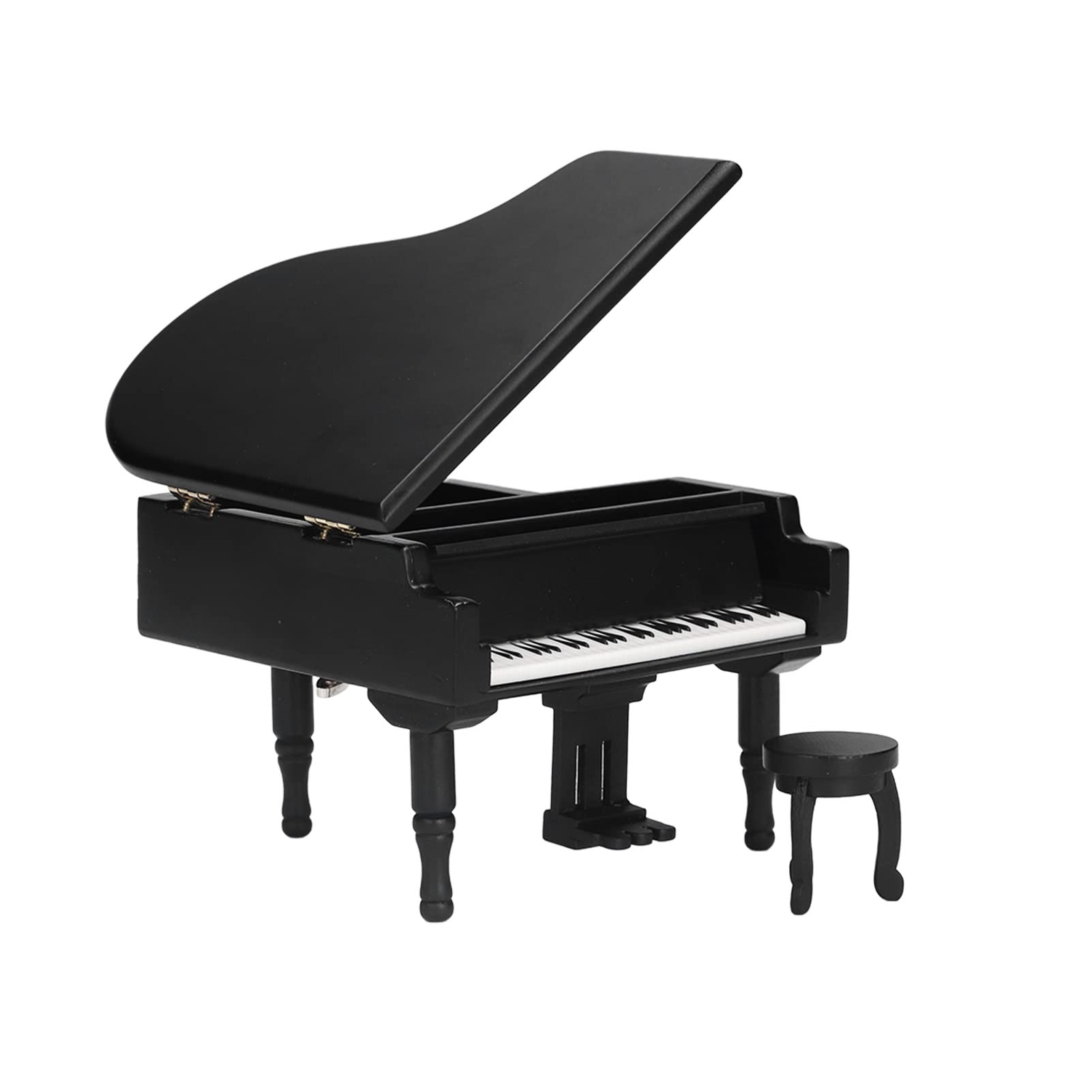 ATYHAO Wooden Simulation Piano Music Box - Classic Elegant Handcrafted Gift for Christmas, Birthday, Anniversary (Black) | Perfect for Home Decor, Wedding Favors & Romantic Surprises