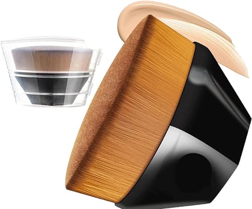 Best Kabuki Foundation Brush for Liquid & Powder Makeup - Dual Use Wet/Dry Face Brush - Perfect for Blending Foundation, Blush & Contouring (Ideal for Professional Makeup & Everyday Beauty Routine)