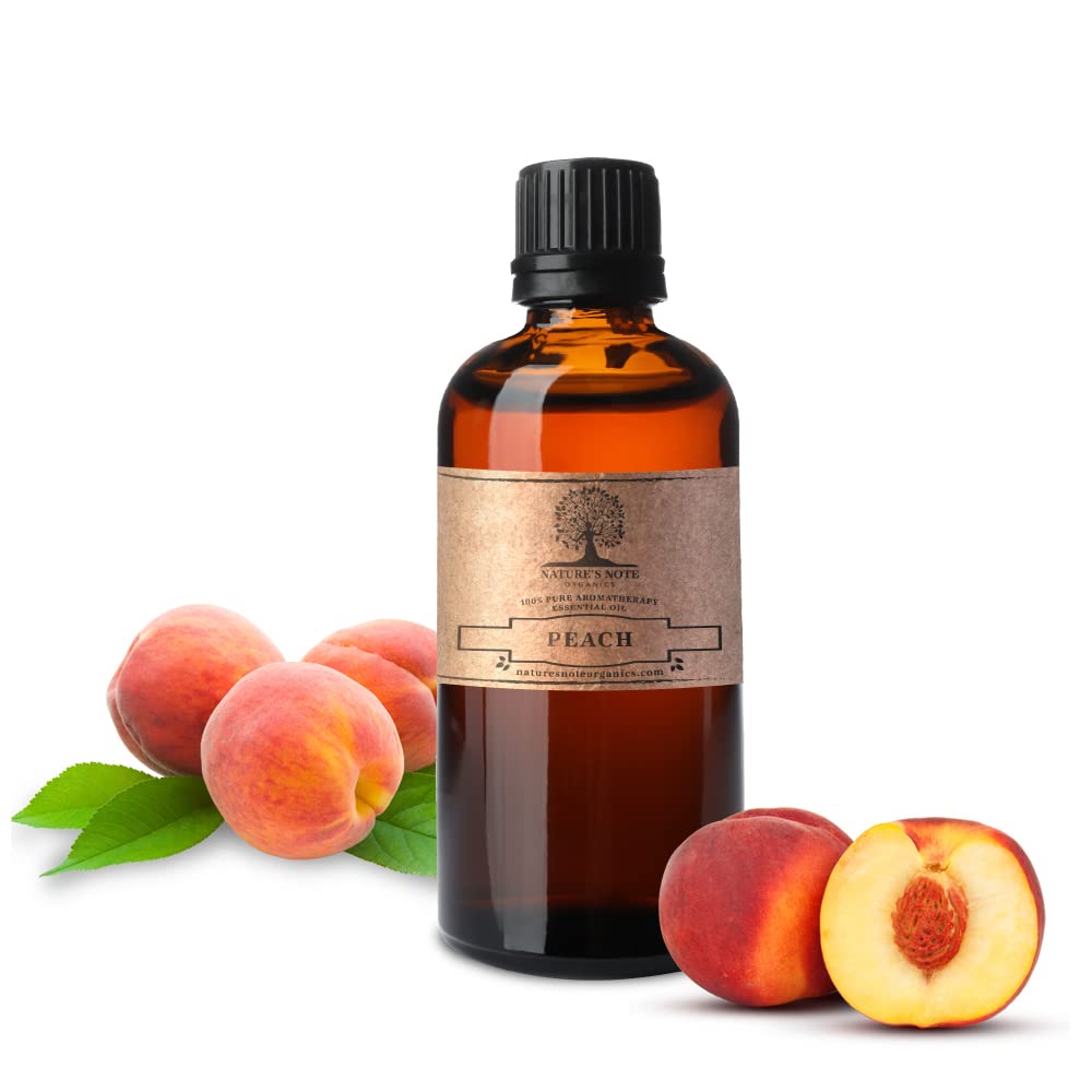 100% Pure Peach Essential Oil by Nature's Note Organics - 4 Fl Oz Aromatherapy Grade for Diffuser, Massage & Relaxation
