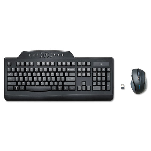 Pro Fit Comfort Wireless Spill-Proof Keyboard and Mouse Combo - 2.4GHz Frequency, 30ft Range, Ergonomic Design (Black) - Perfect for Office, Home, and Gaming Use