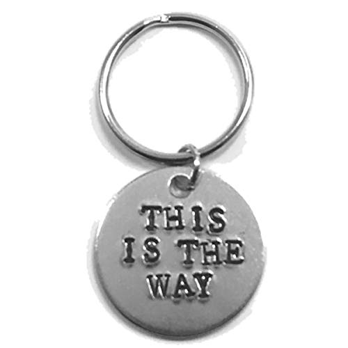 Star Wars This Is The Way Hand Stamped Aluminum Keychain - Mandalorian Inspired Gift for Fans - Perfect for Keys, Backpacks, and Cosplay Accessories