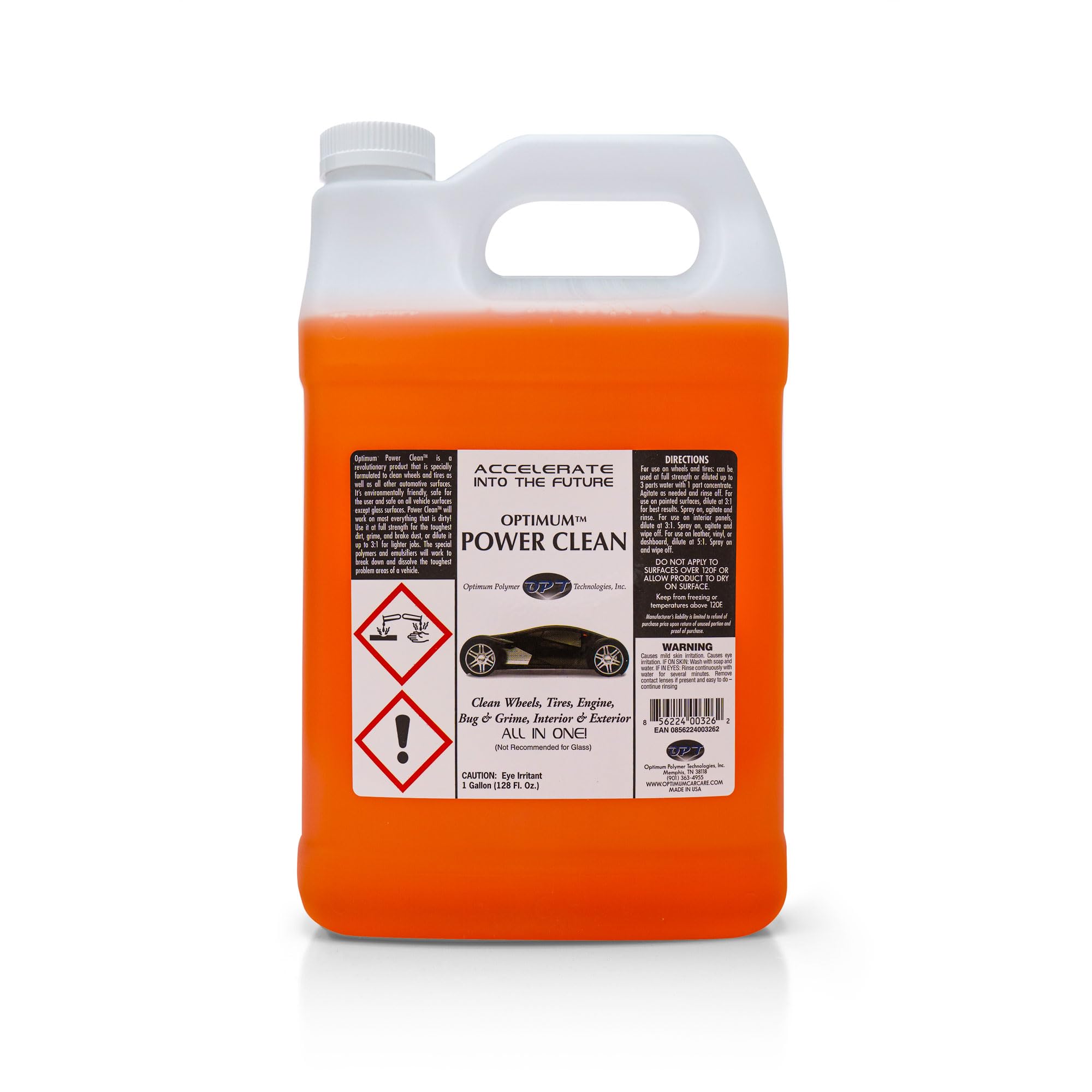 Optimum Power Clean - 1 Gallon All-Purpose Car Cleaner | Exterior & Interior Detailing | Leather & Vinyl Cleaner | Bug & Tar Remover | Ideal for Cars, Boats, Motorcycles, RVs | Perfect for Auto Detailing & Deep Cleaning